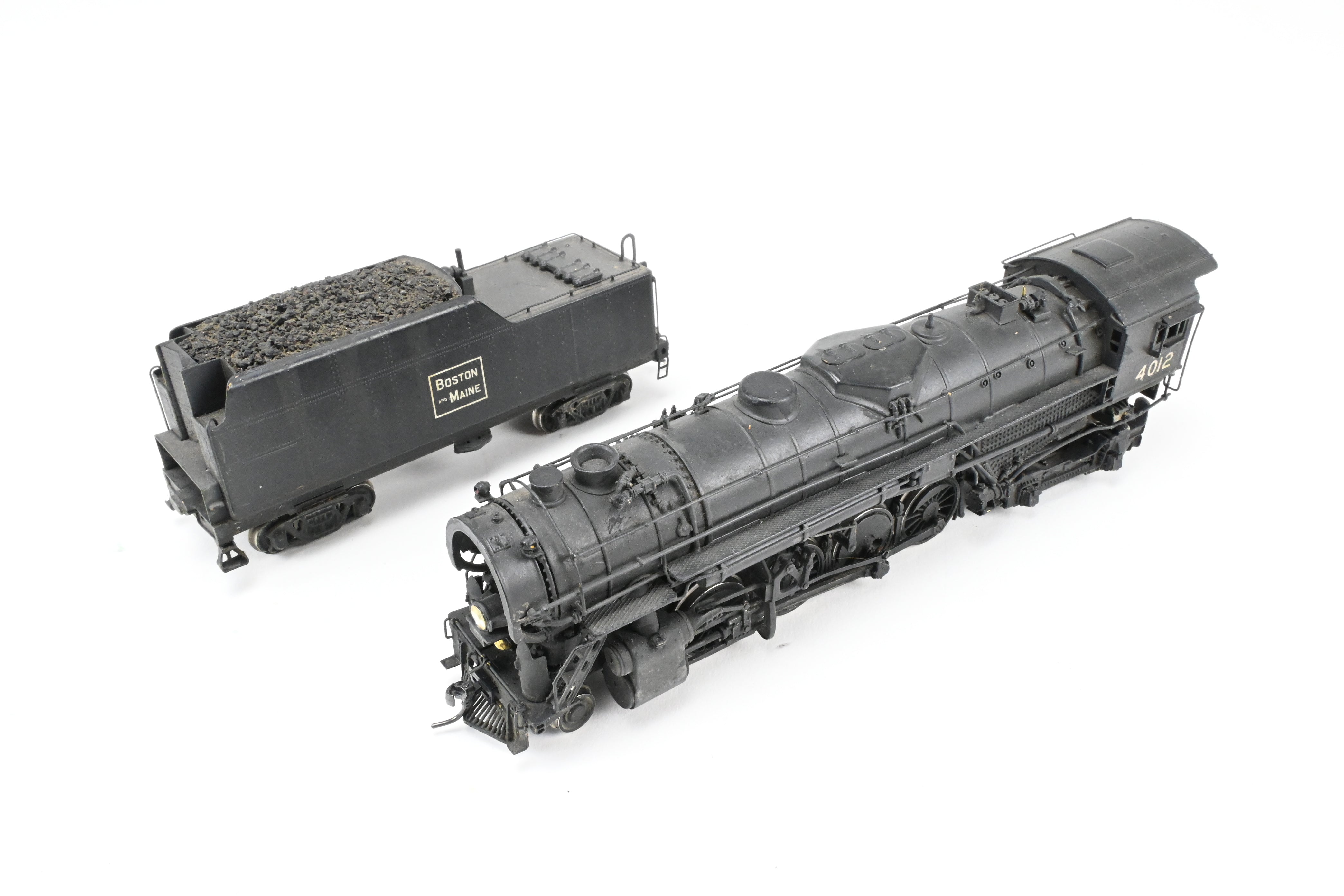 HO Scale Brass Westside Model Co. B&M - Boston & Maine 2-8-4 Class T-1a Berkshire Locomotive Model Custom Painted with No. 4012