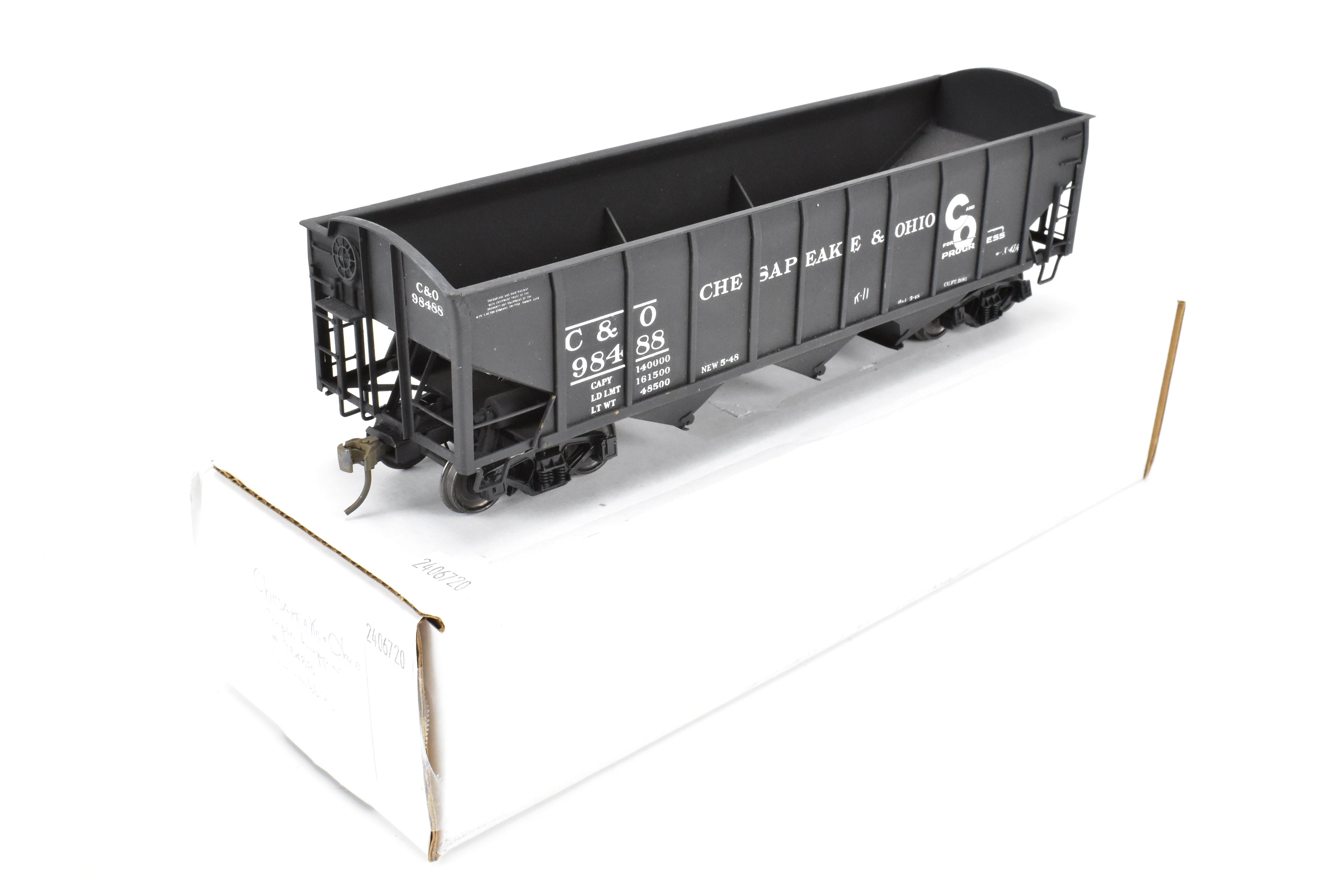 O Scale Custom Painted C&O Brass US Hobbies ACF Welded Triple Hopper #98488