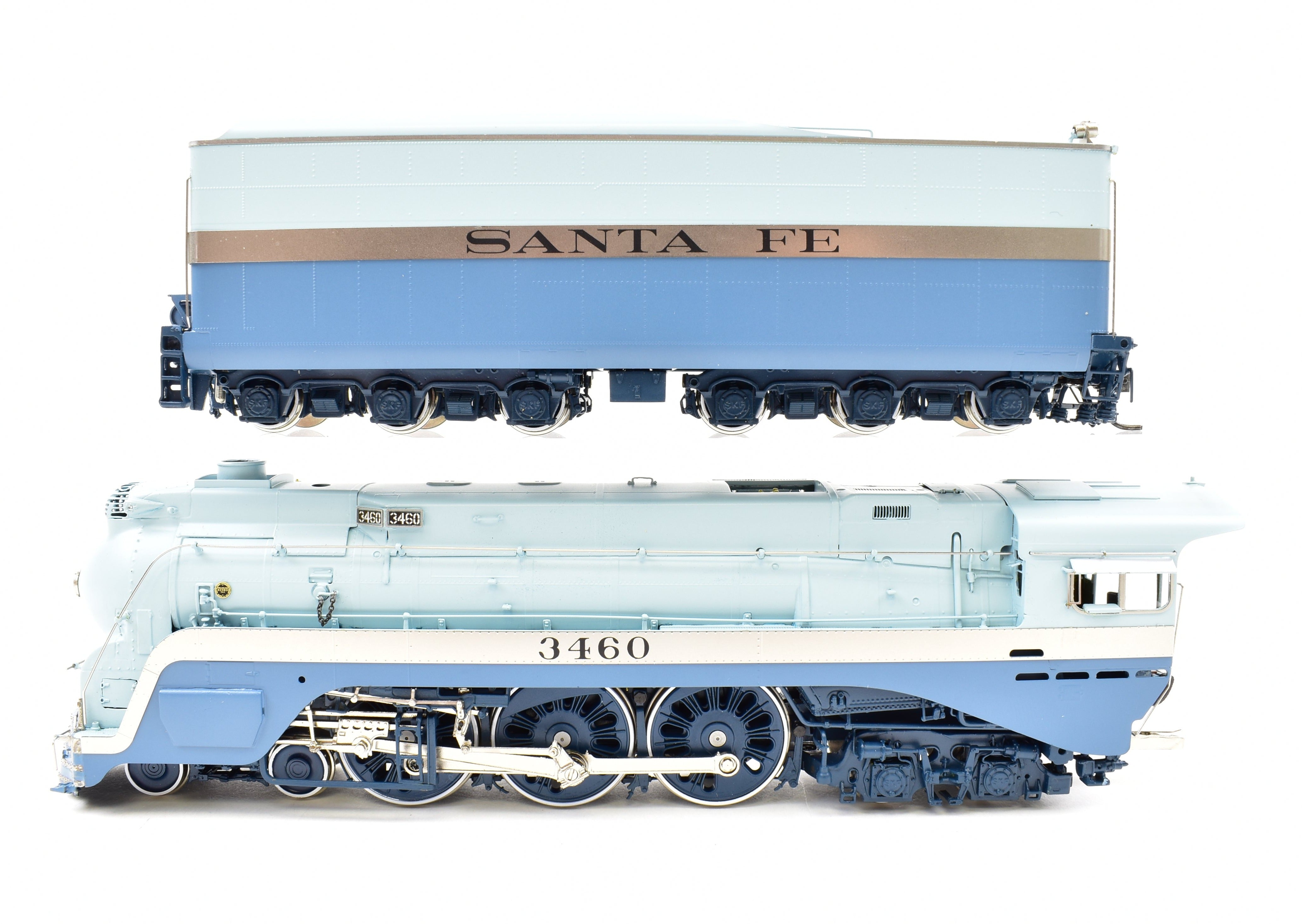 HO Brass Precision Scale Co. ATSF Santa Fe 4-6-4 #3460 Blue Goose Hudson FP Rare Model