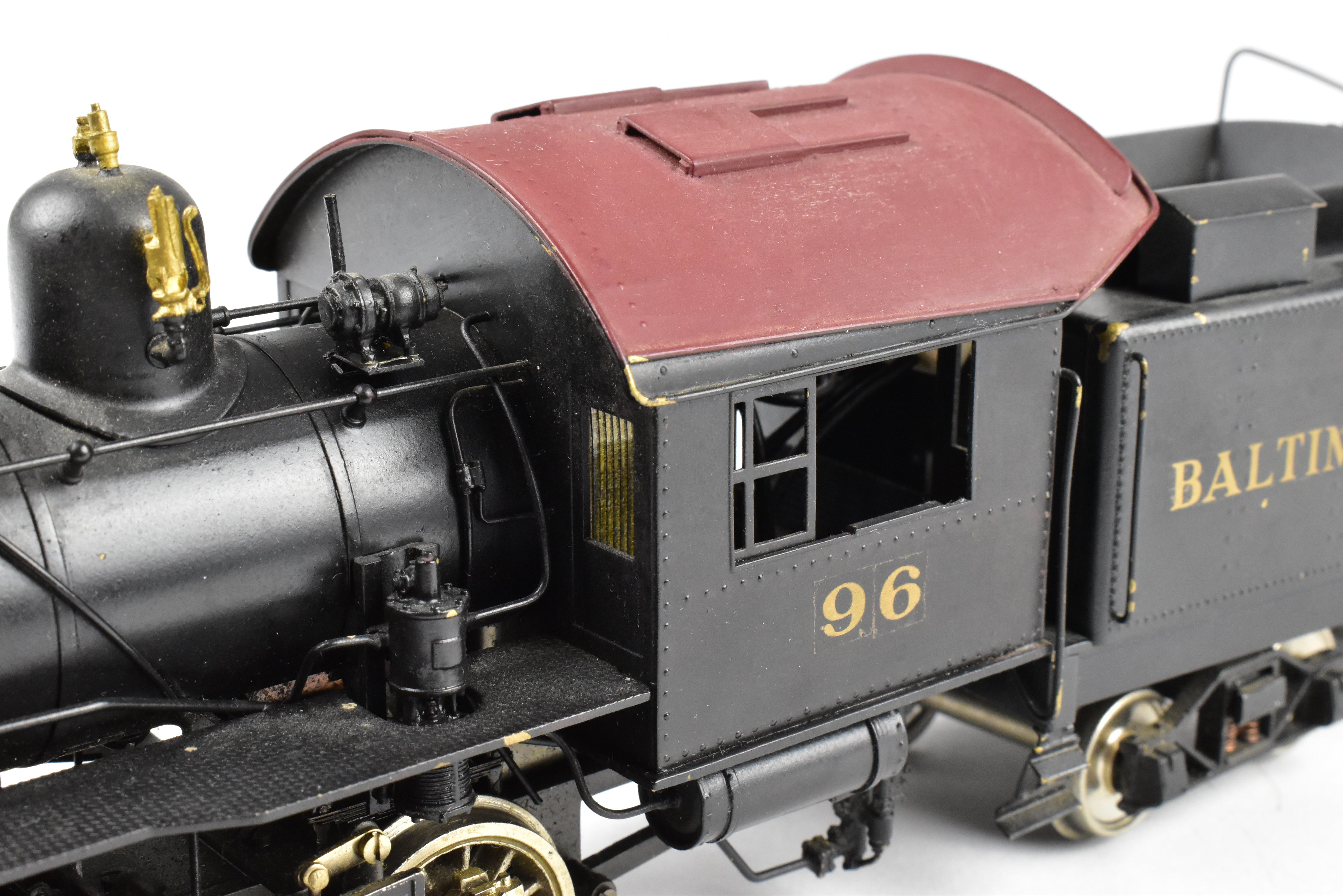 O Scale Brass Model Train - U.S. Hobbies B&O (Baltimore & Ohio) C-16 Class 0-4-0 CP Locomotive No. 96 Without Box