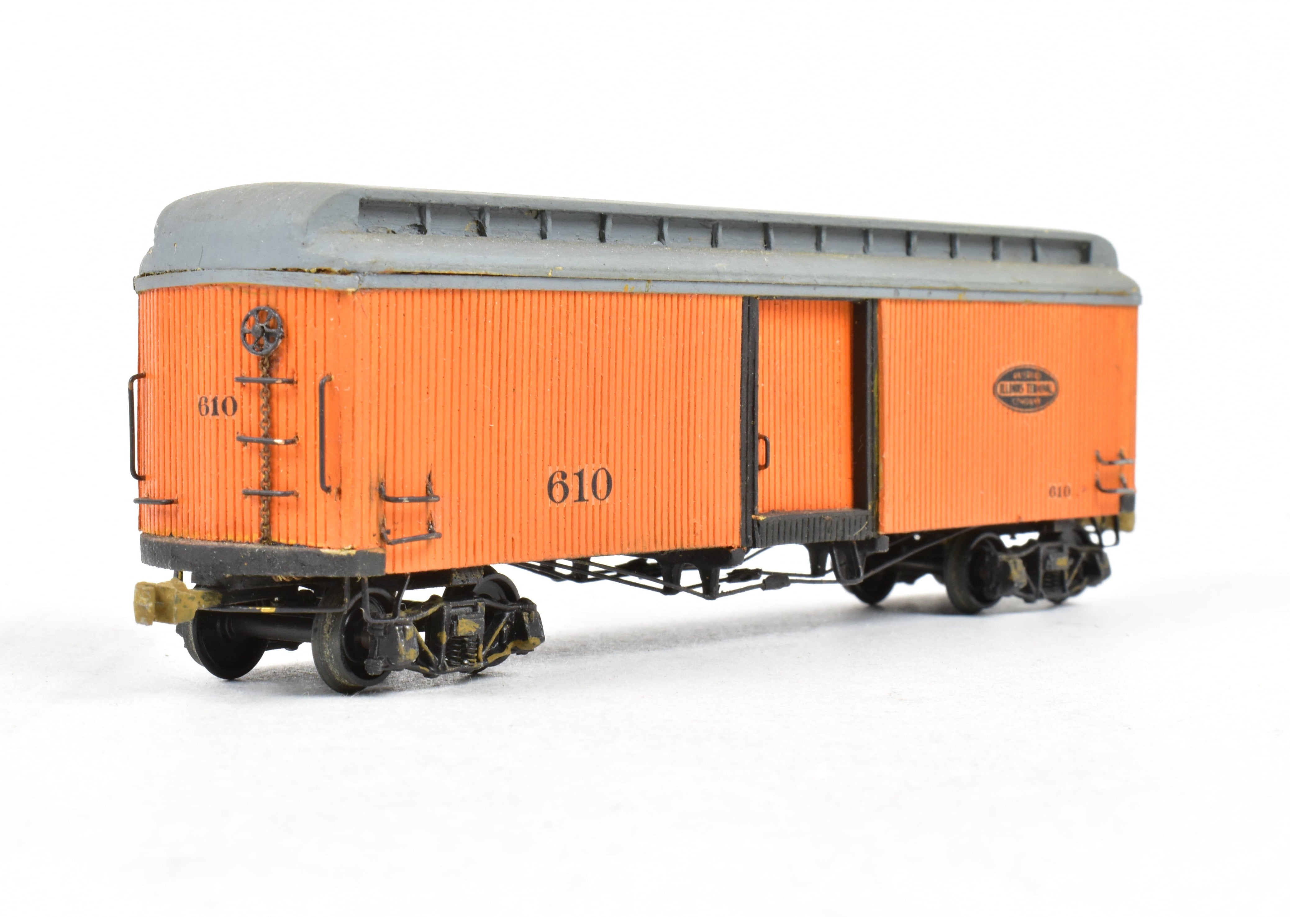 La Belle Woodworking Illinois Terminal Freight/Baggage Trailer #610, Well-Built & Painted