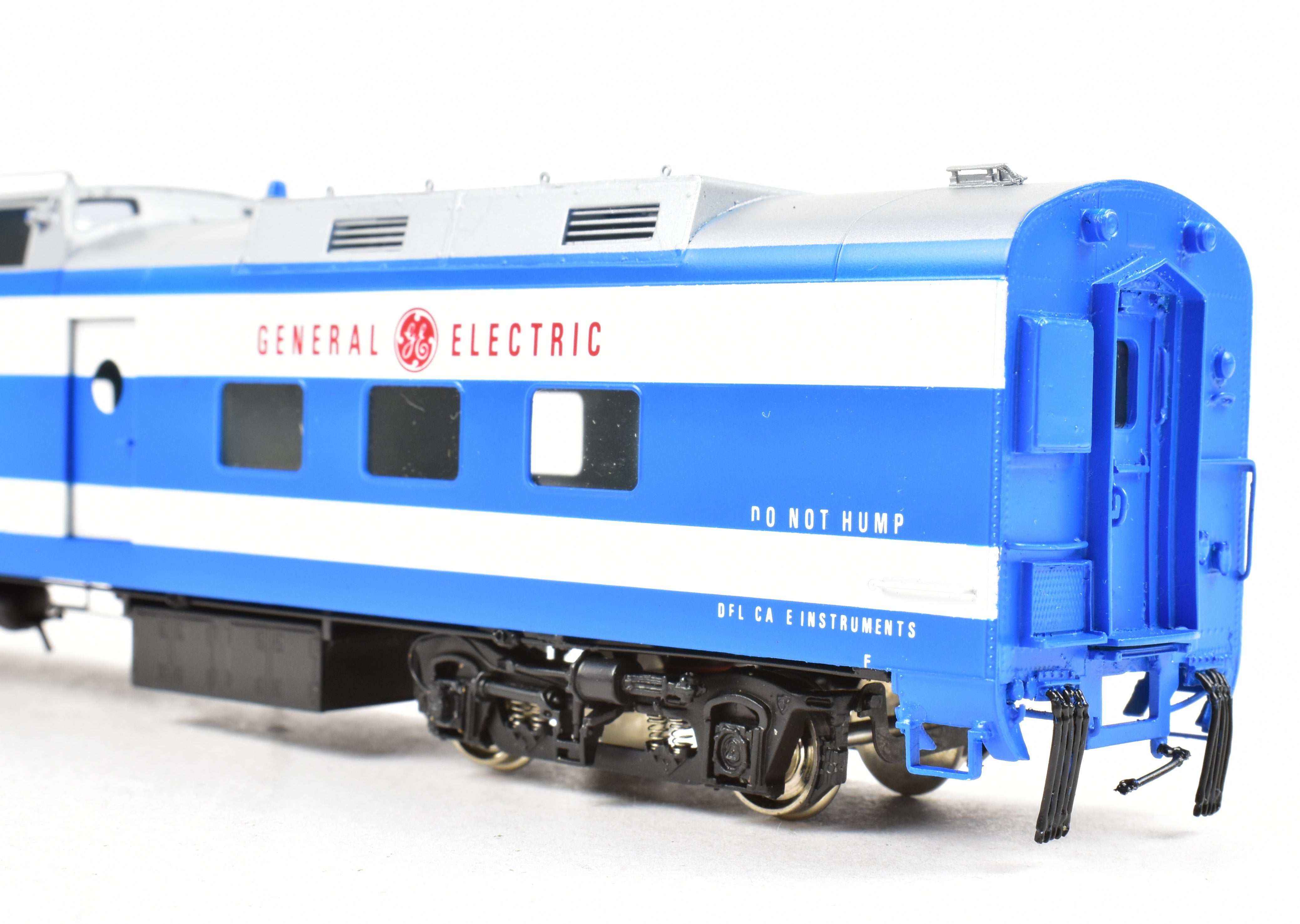 HO Scale Brass Model Train - Overland Models Inc. General Electric Test Car #100 with Factory Paint, Ideal for Model Train Enthusiasts