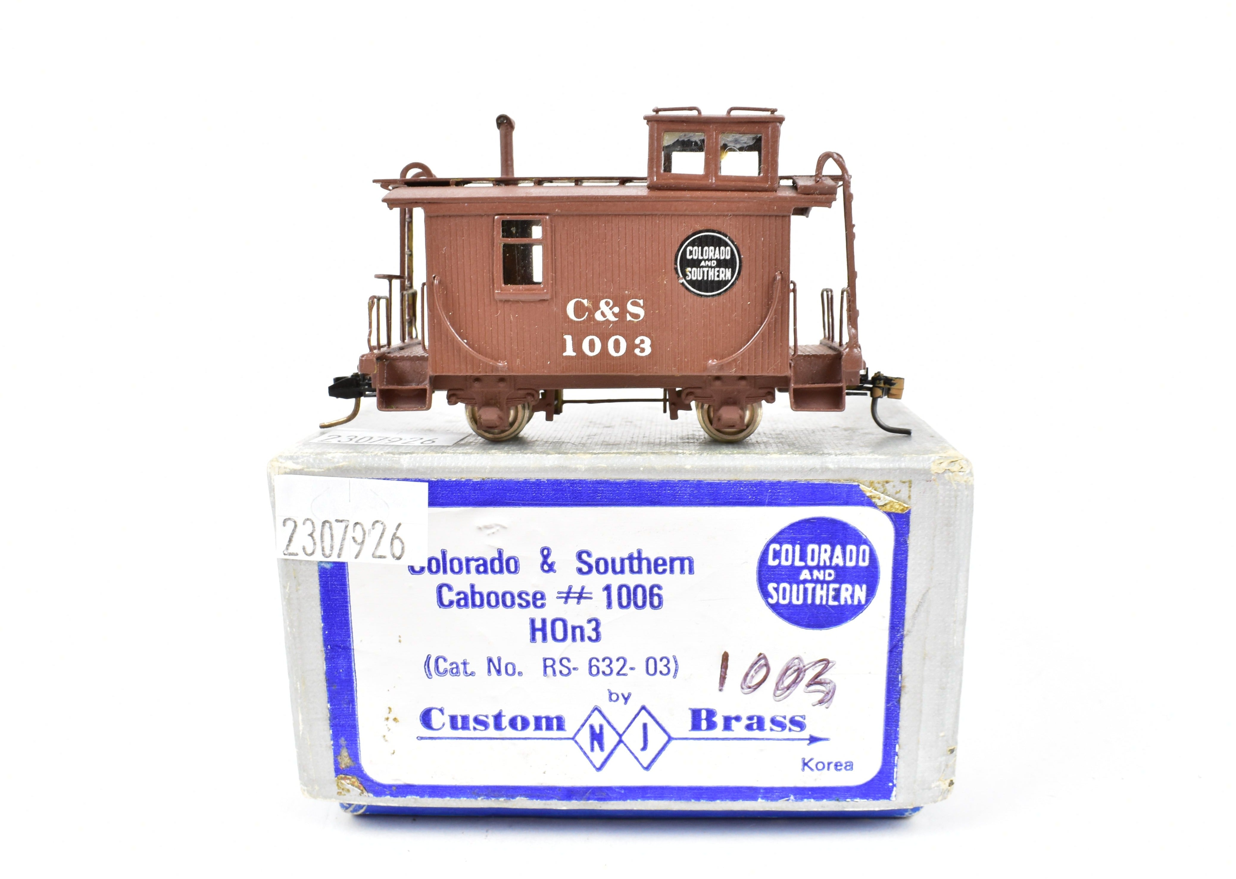 HOn3 Custom Painted NJ Brass 2-Axle Caboose #1003 - Colorado & Southern