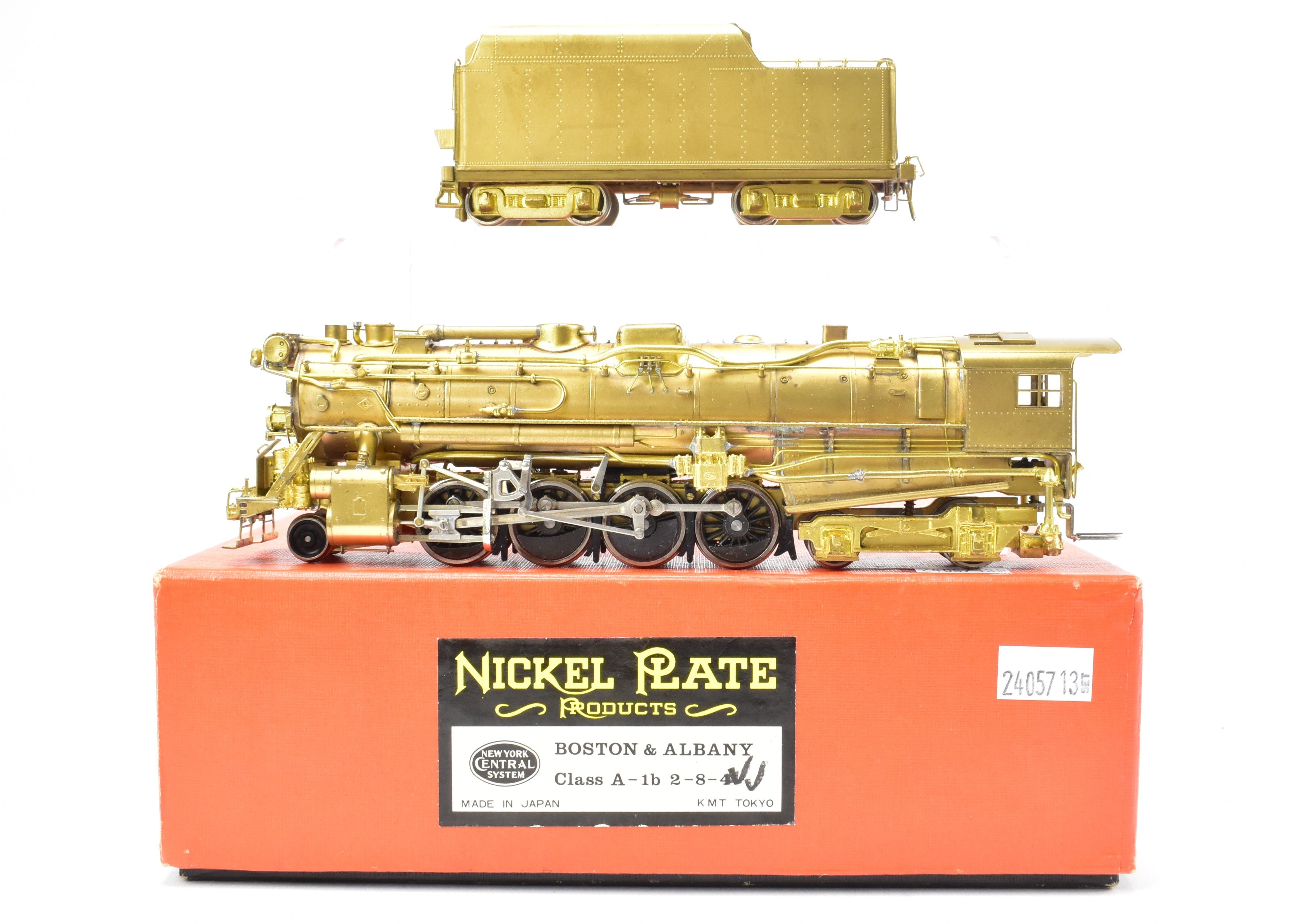 HO Scale Brass NPP Nickel - Plated Boston & Albany Class A - 1b 2 - 8 - 4 with Added Details