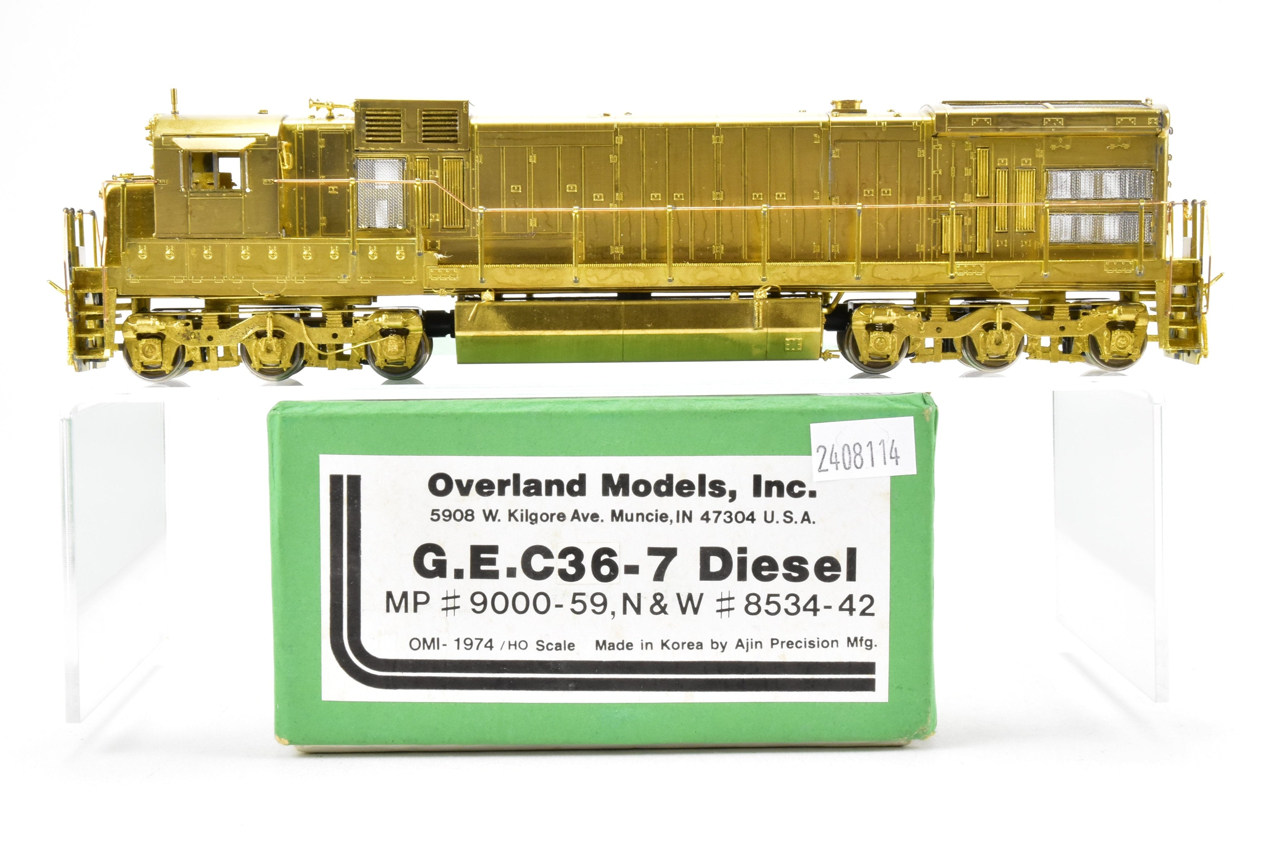 HO Scale Brass Model Train - Overland Models Inc. GE C36-7 Locomotives Representing Missouri Pacific and Norfolk & Western Railroads