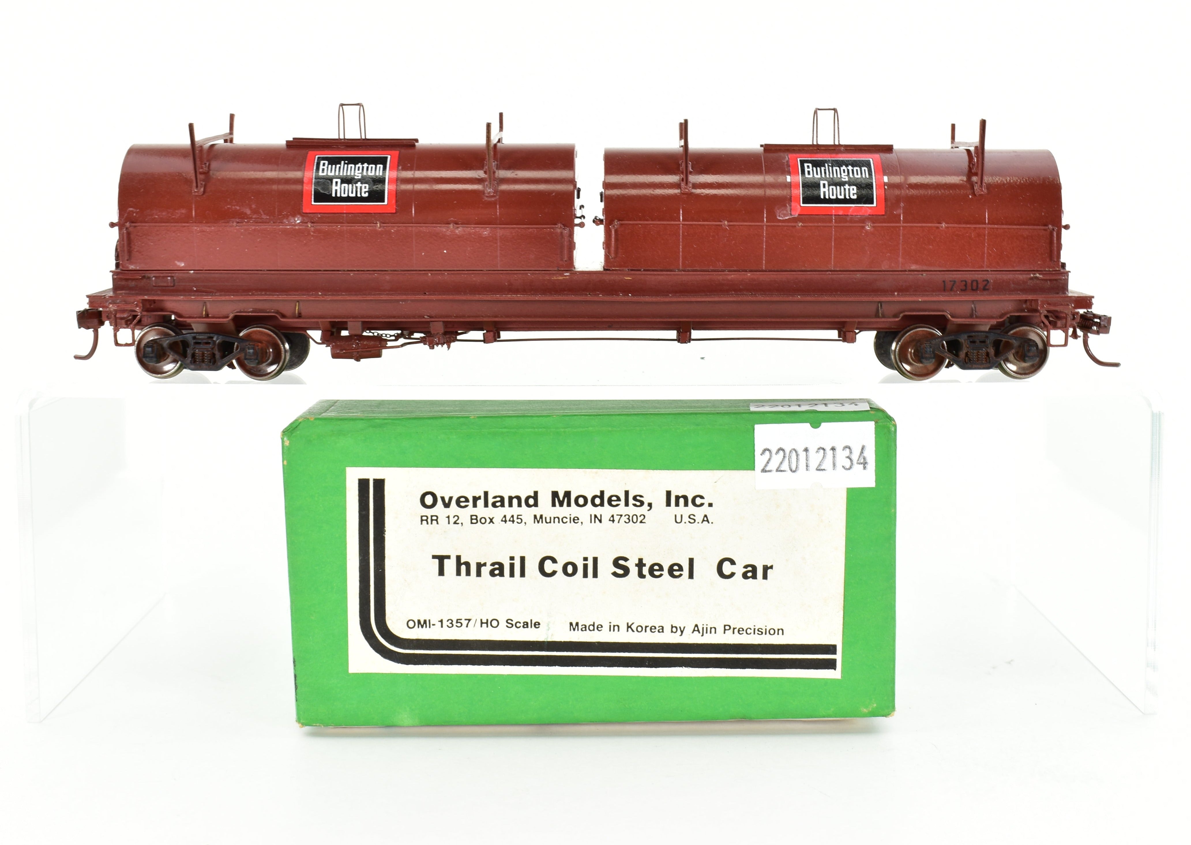 HO Brass OMI - Overland Models CB&Q Burlington Route Thrall Coil Steel Car AS-IS