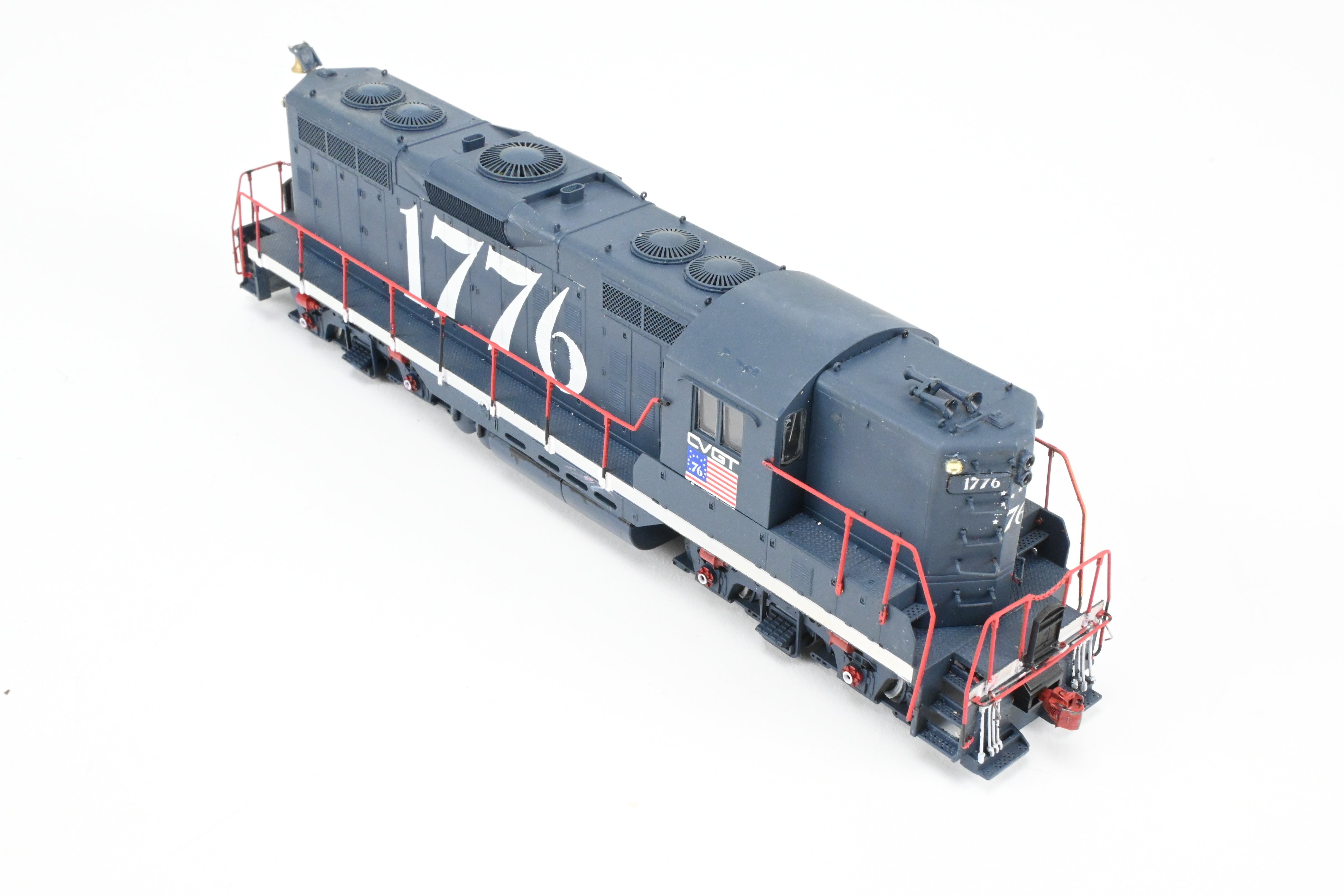 HO Scale Life-Like Proto 2000 EMD GP9 Locomotive Custom Painted in Central Vermont or Grand Trunk Western Bi - Centennial Scheme #1776 with Tsunami DCC and Sound Function
