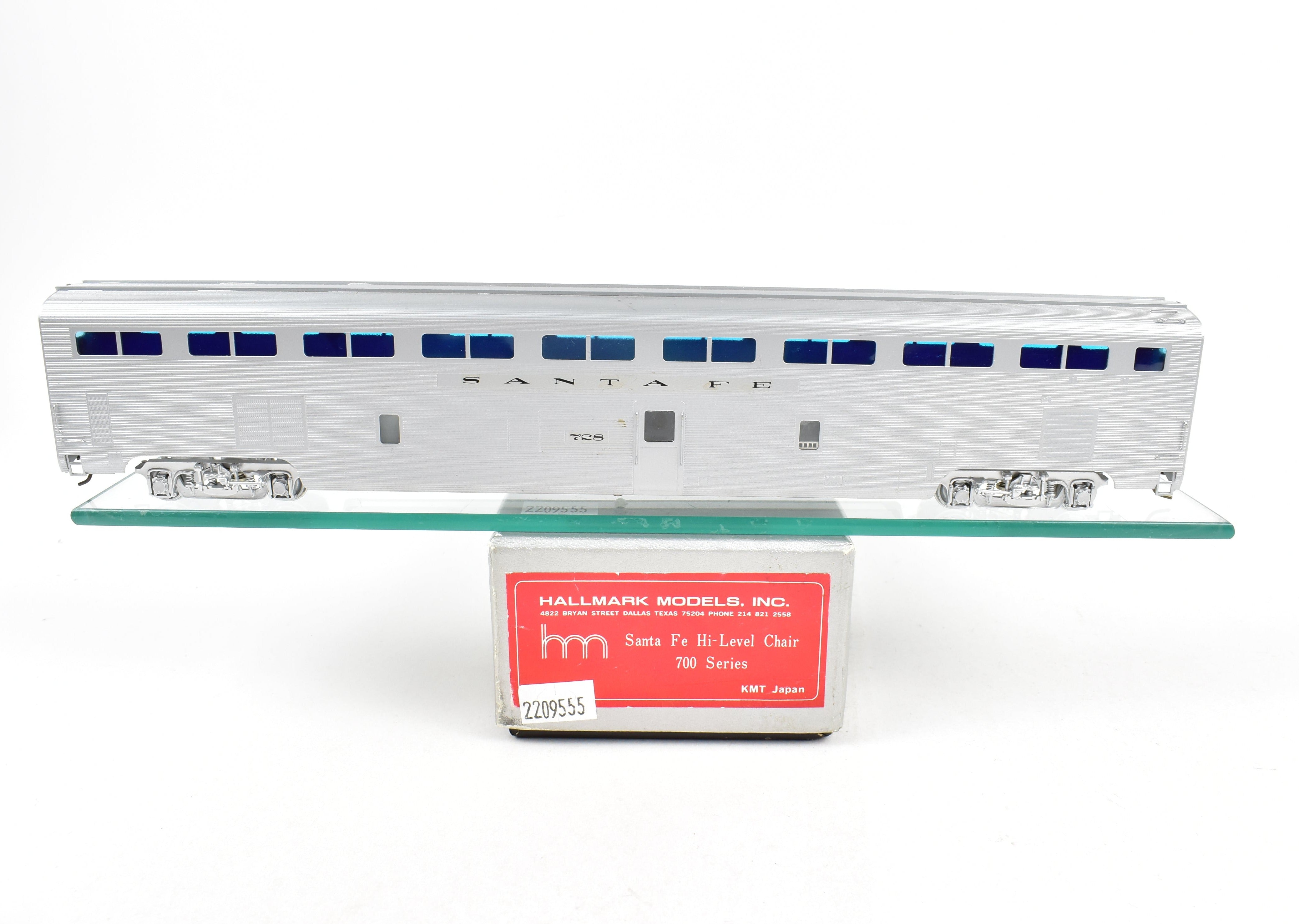 Custom Finished HO Brass Hallmark ATSF Santa Fe 700 Series High - Level Chair Car