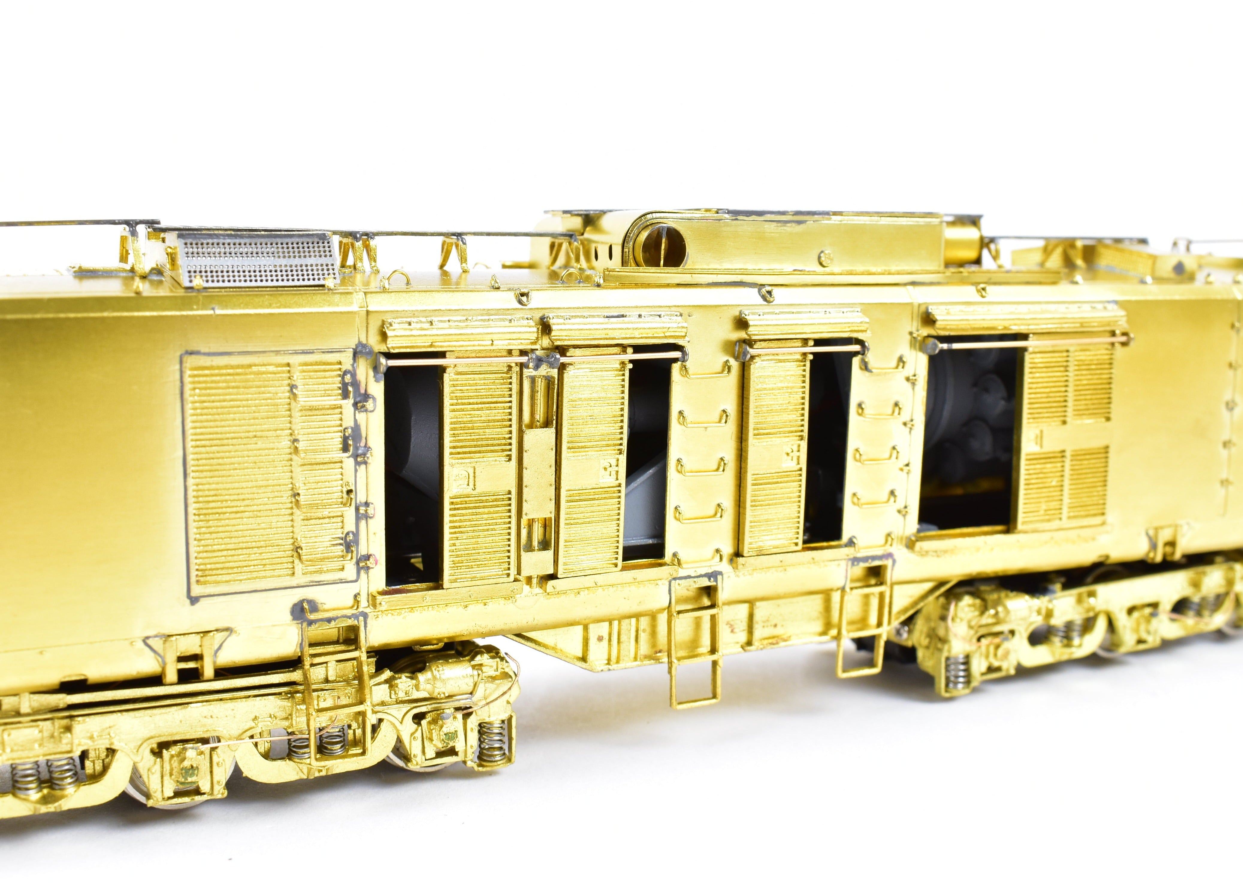 HO Scale Brass Model Train Set - Overland Models, Inc. Union Pacific GE 8500 HP Gas Turbine Big Blow 3-Unit Unpainted Set with Raised Farr Inlet Silencer and Riveted Tender