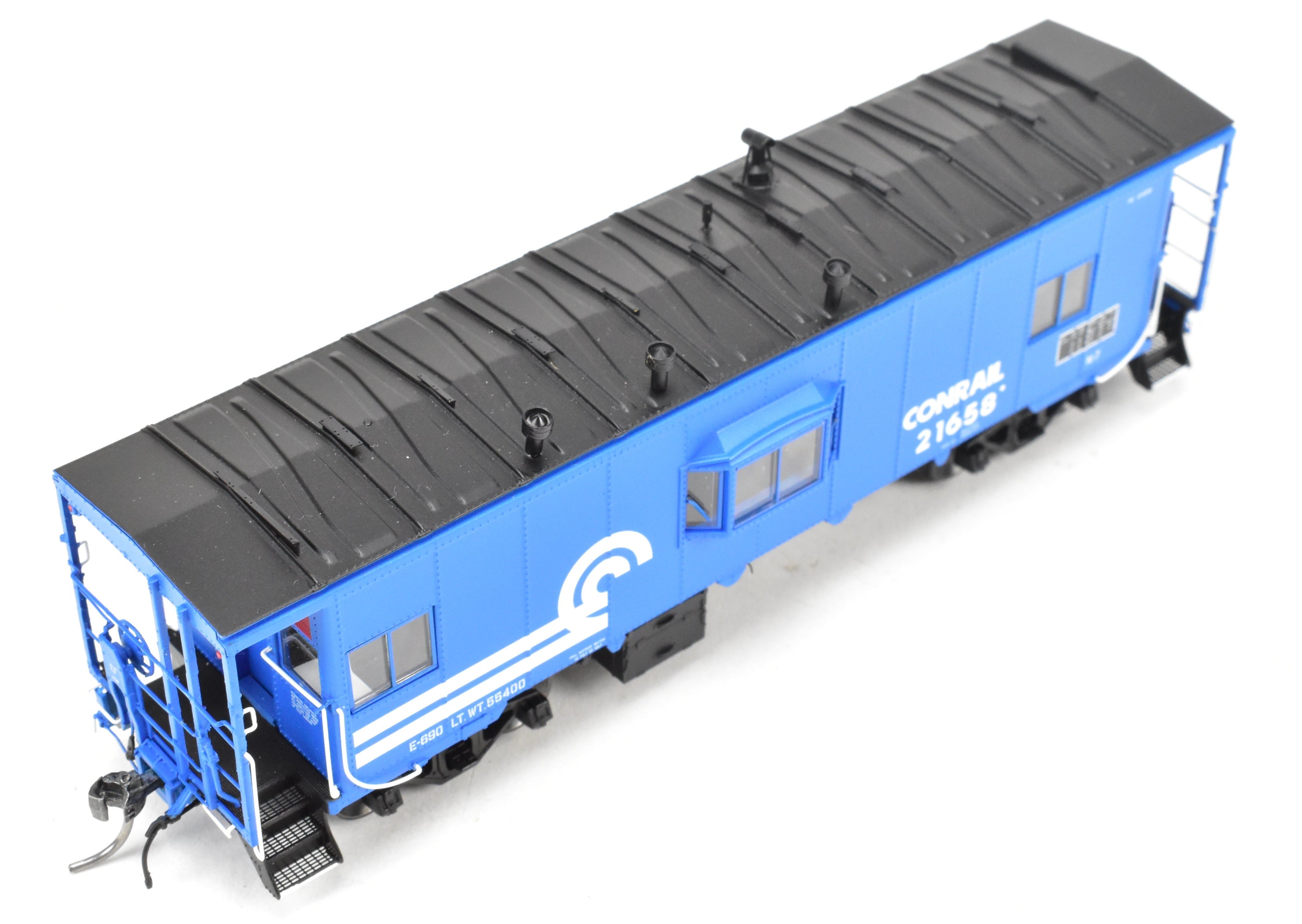 HO Scale Model Train - Conrail N7 Class Steel Bay Window Caboose 1977+ F/P No. 21658 by Tangent Scale Models