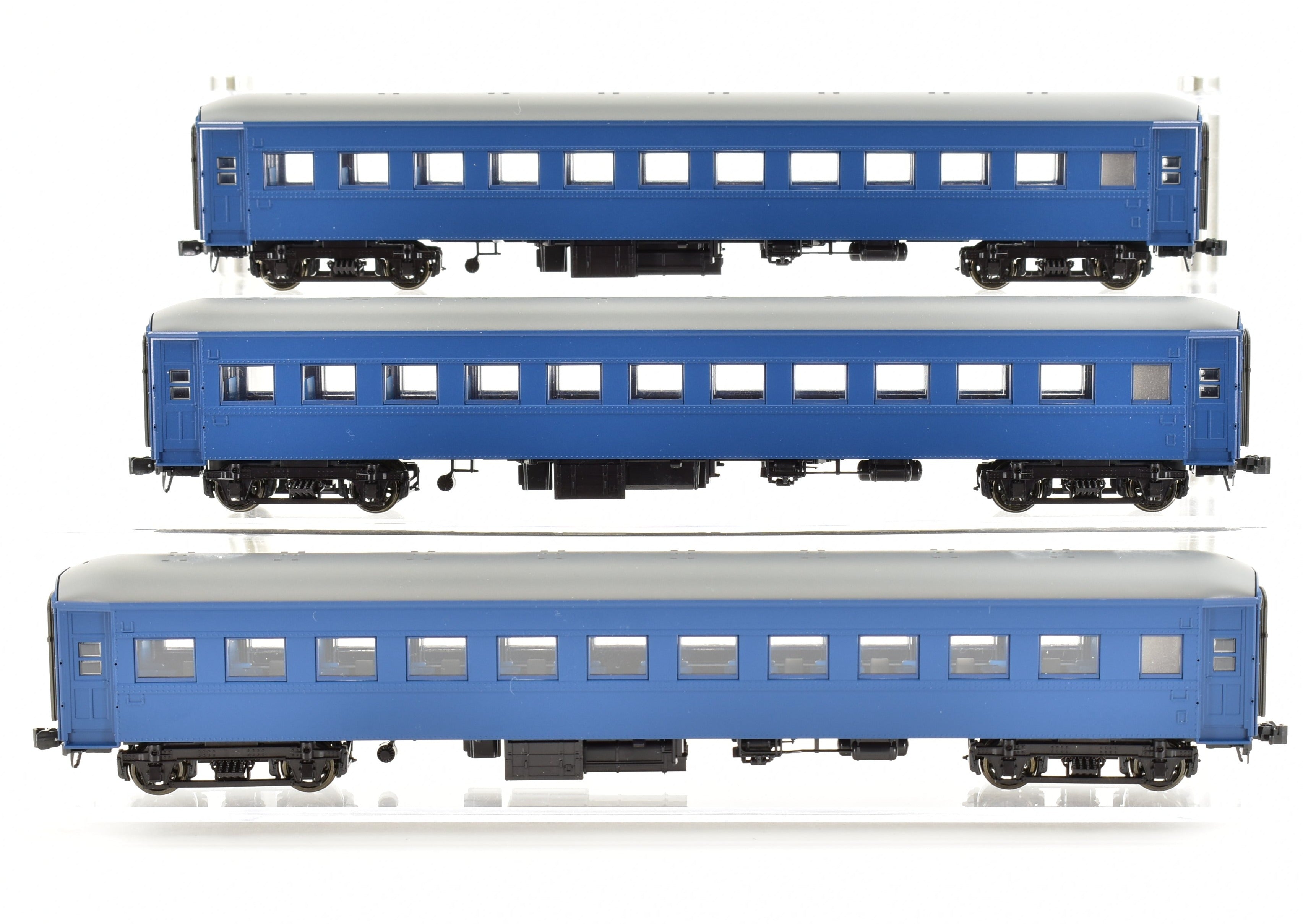 Kato J Scale Japanese National Railways OHA-35 Set of 3 Blue FP Passenger Cars