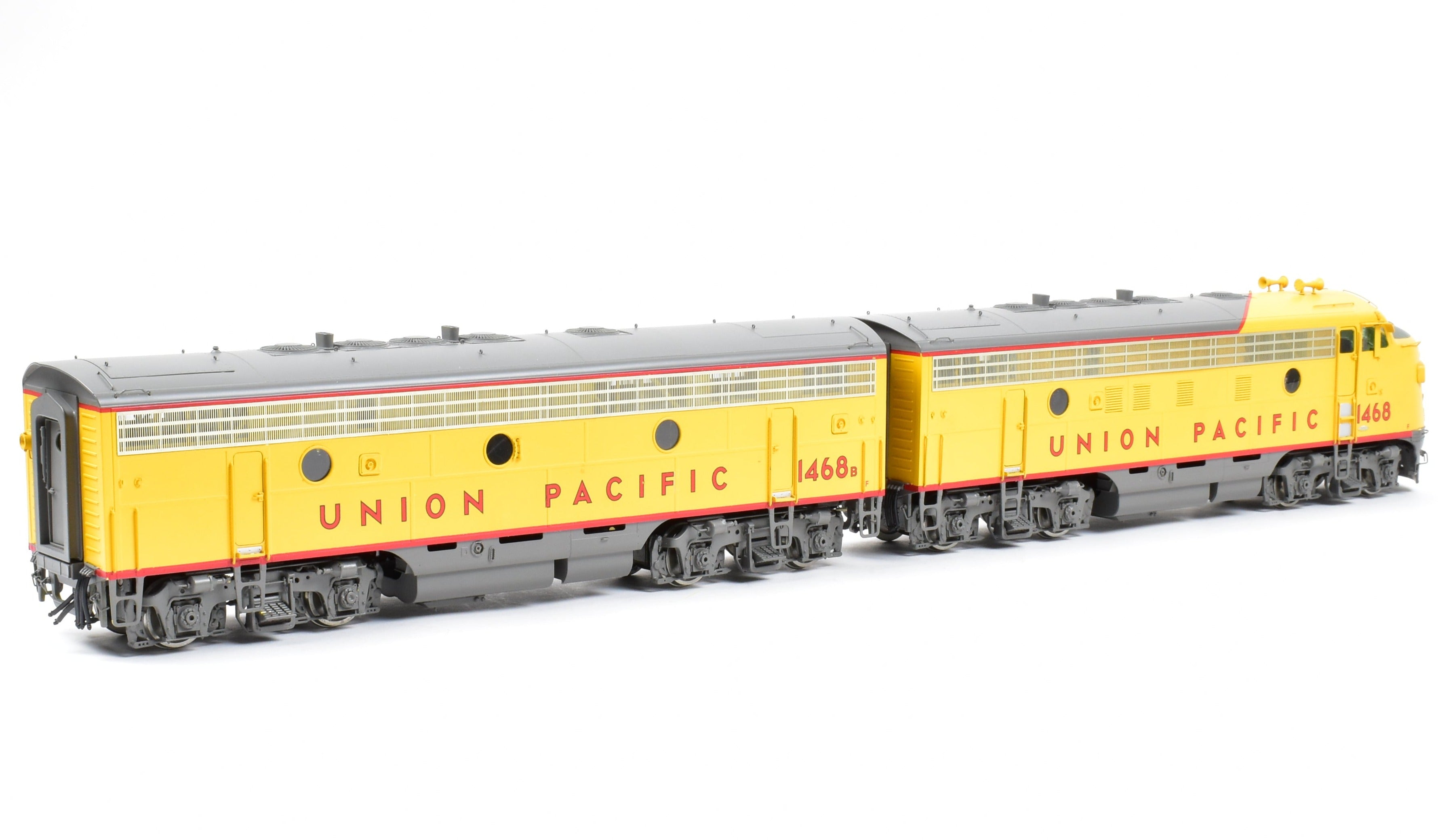O Scale Model Train - Brass Key Imports Union Pacific EMD F - 7A/B Set, Factory - Painted Second Set with Unit Numbers 1468 & 1468B