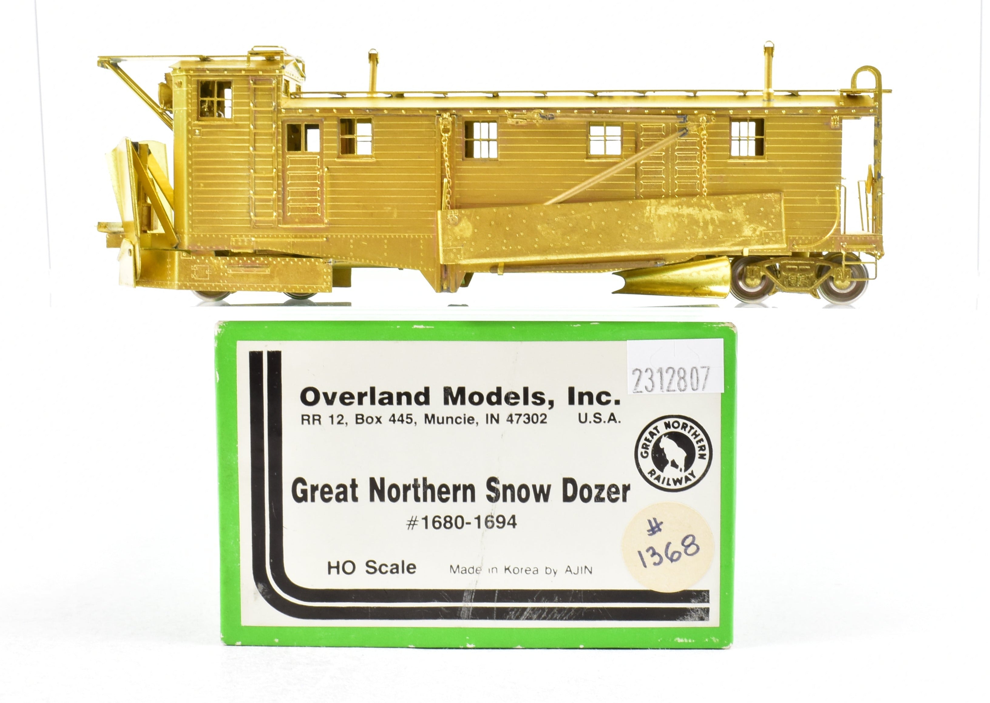 HO Scale Brass Great Northern Snow Dozer Model by Overland Models, Inc. (OMI)