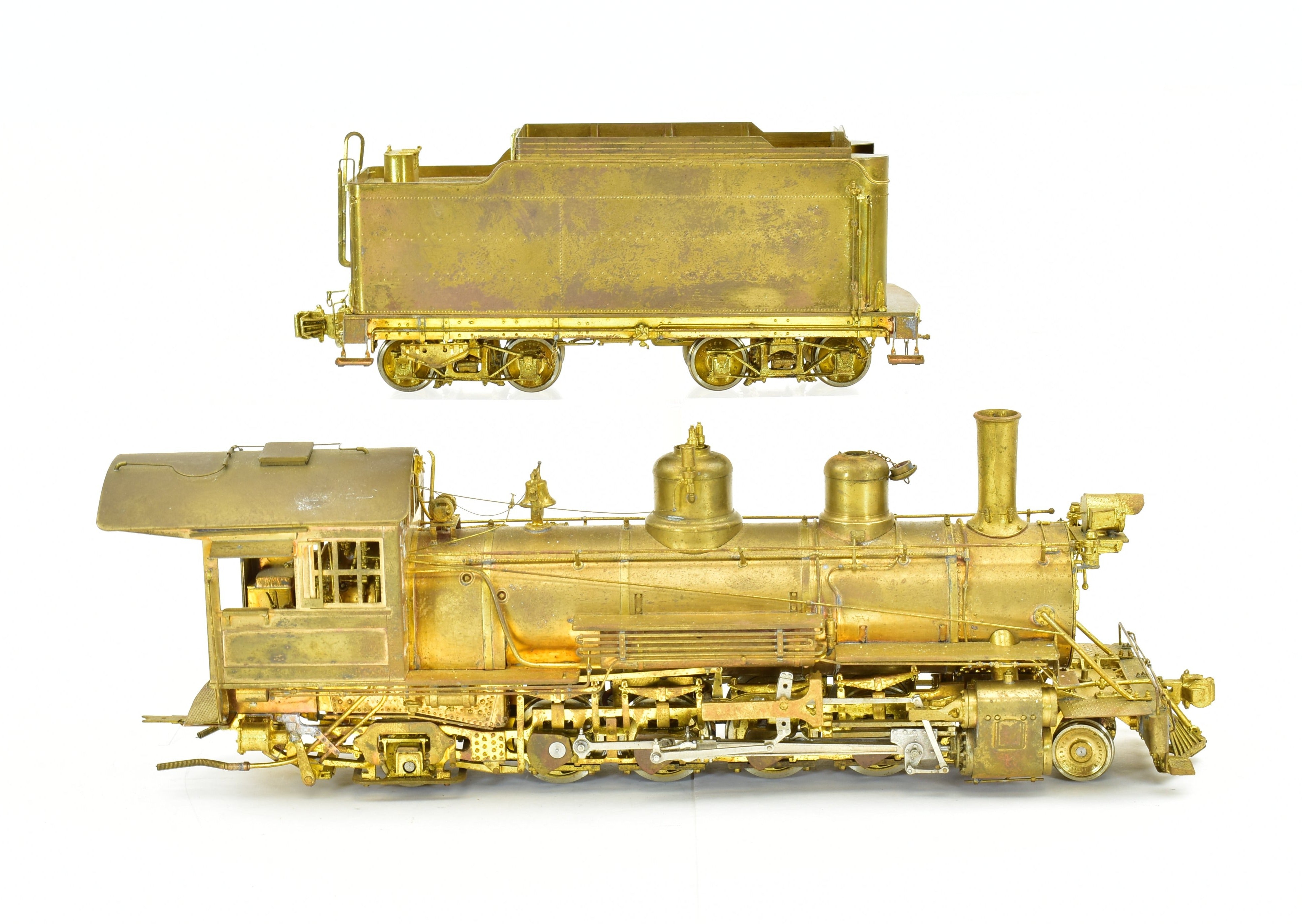 On3 Scale Brass Model Train - Pacific Fast Mail (PFM) Denver & Rio Grande Western Class K - 27 2 - 8 - 2 Steam Locomotive