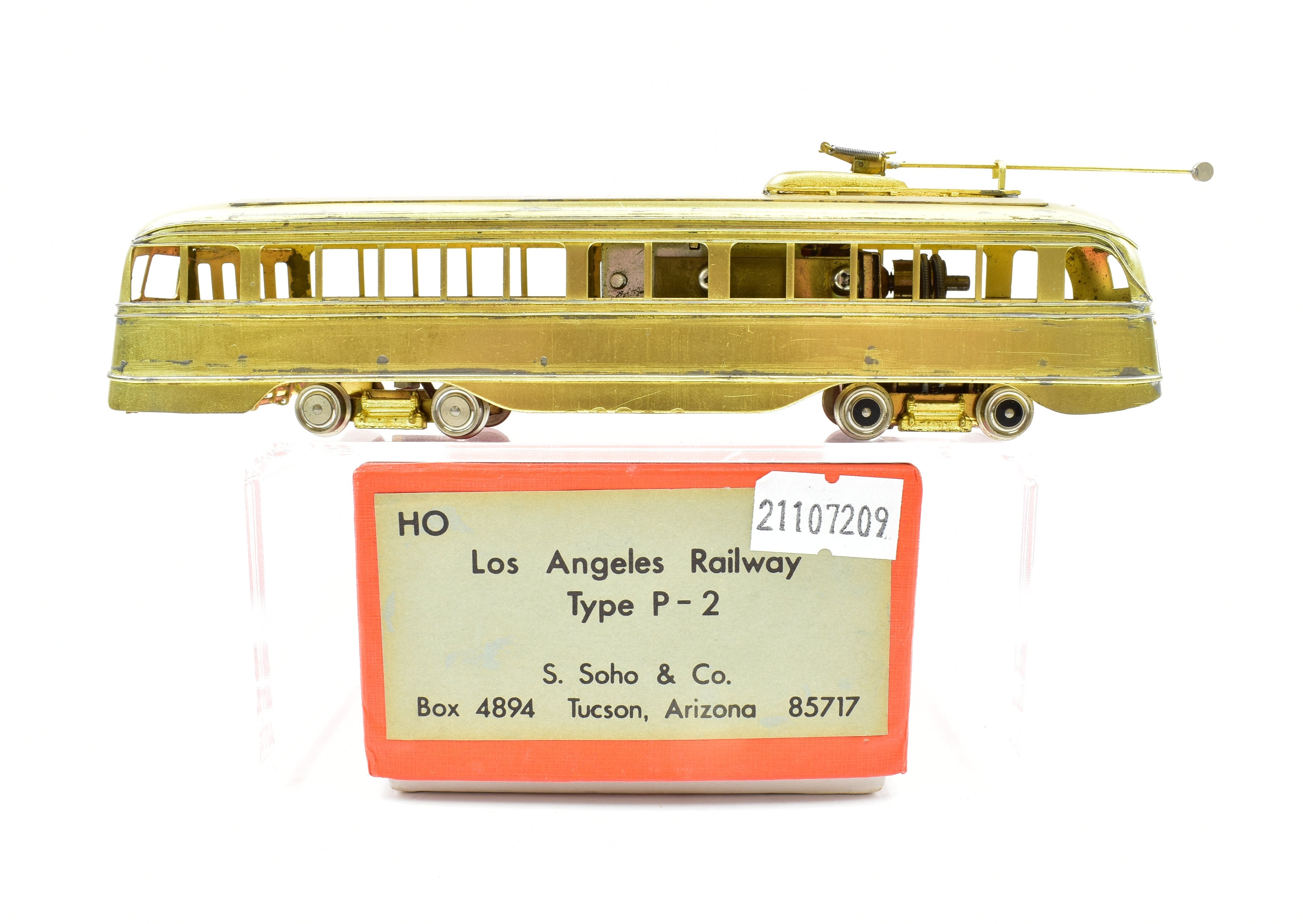 HO Scale Brass Los Angeles Railway Type P - 2 PCC Streetcar by S. Soho & Co.