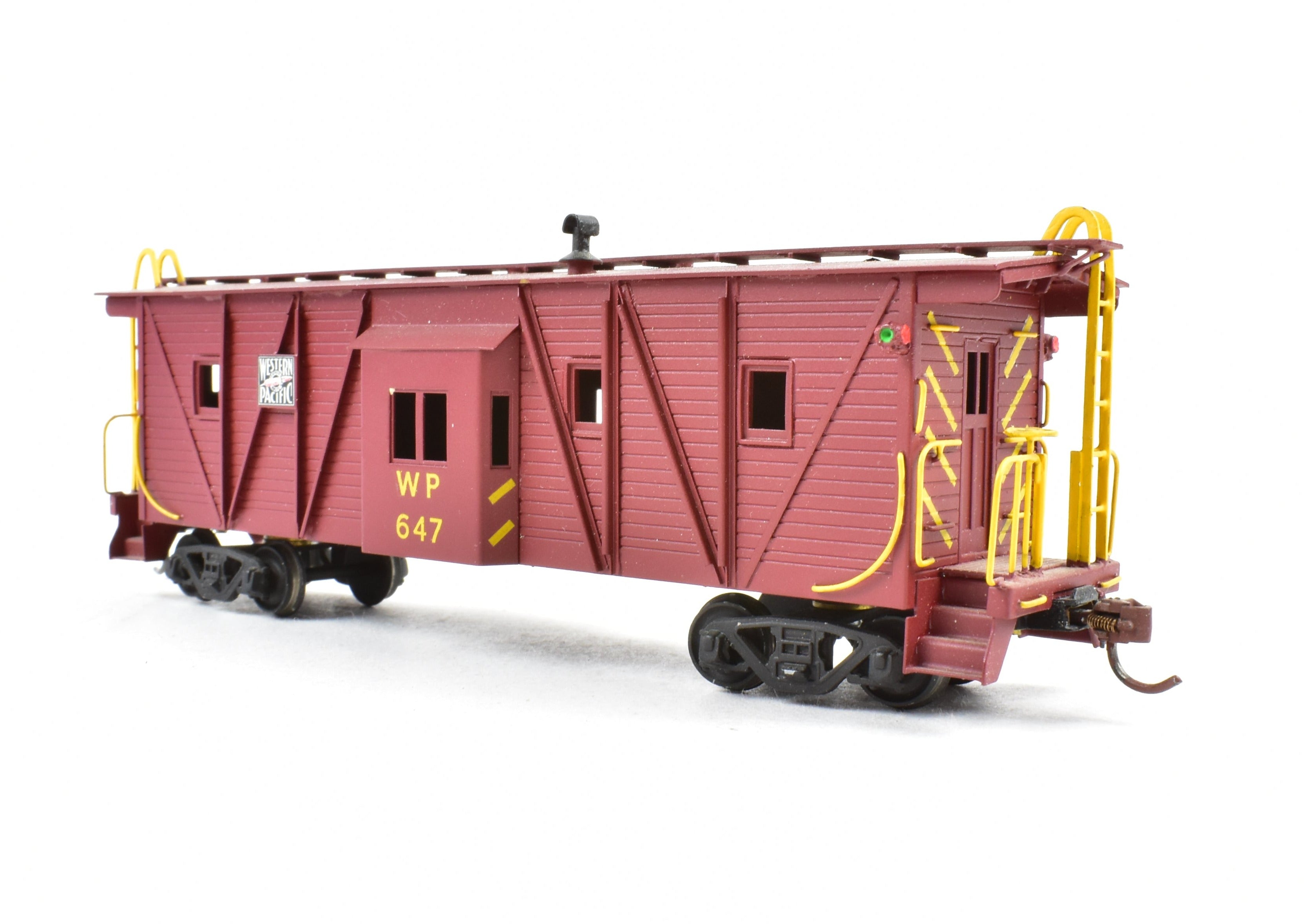 HO Scale Brass Balboa Western Pacific Outside Braced Bay Window Caboose Model - Western Pacific Style CP