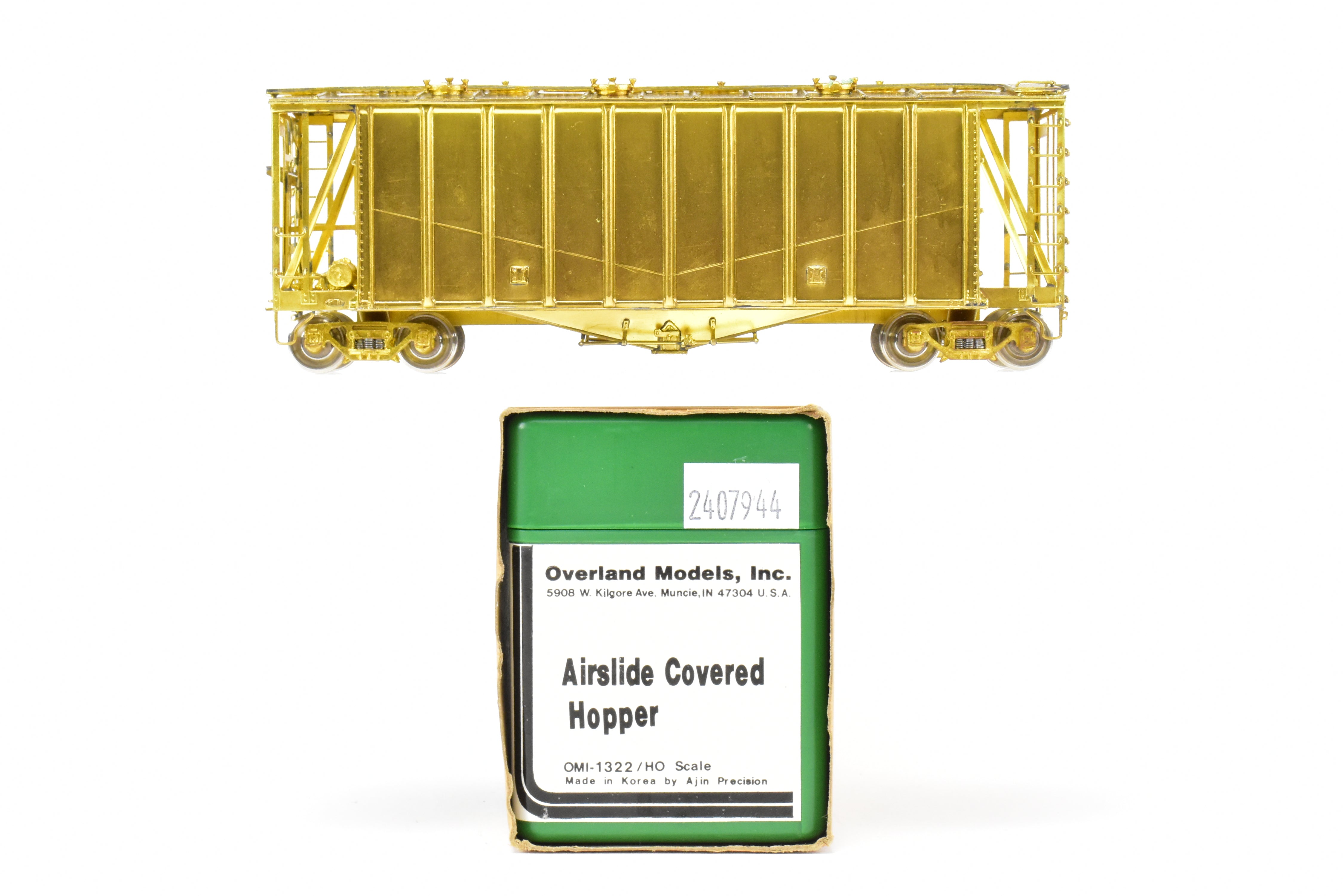 HO Brass Airslide Covered Hopper by OMI - Overland Models, Inc. for Various Roads