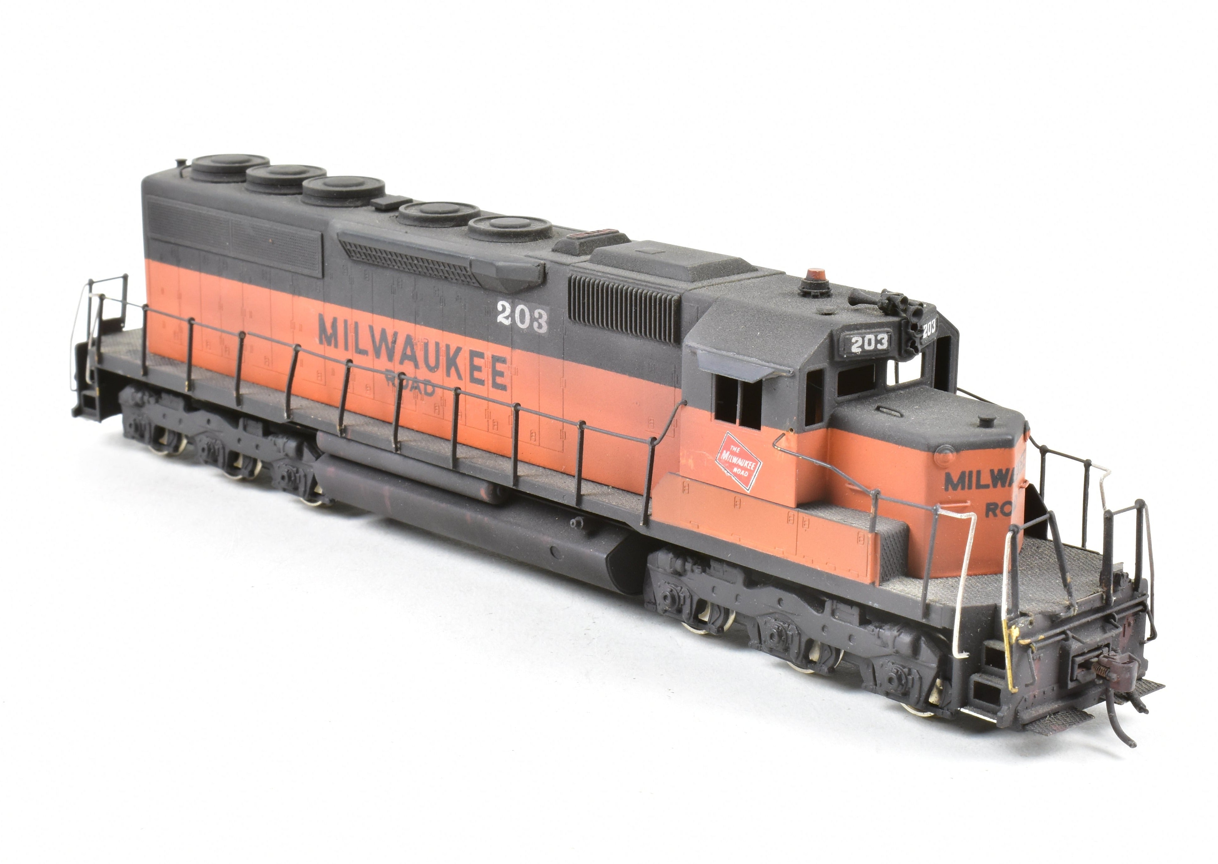 Custom Painted HO Brass Alco Models MILW Milwaukee Road EMD SD40 Diesel #203