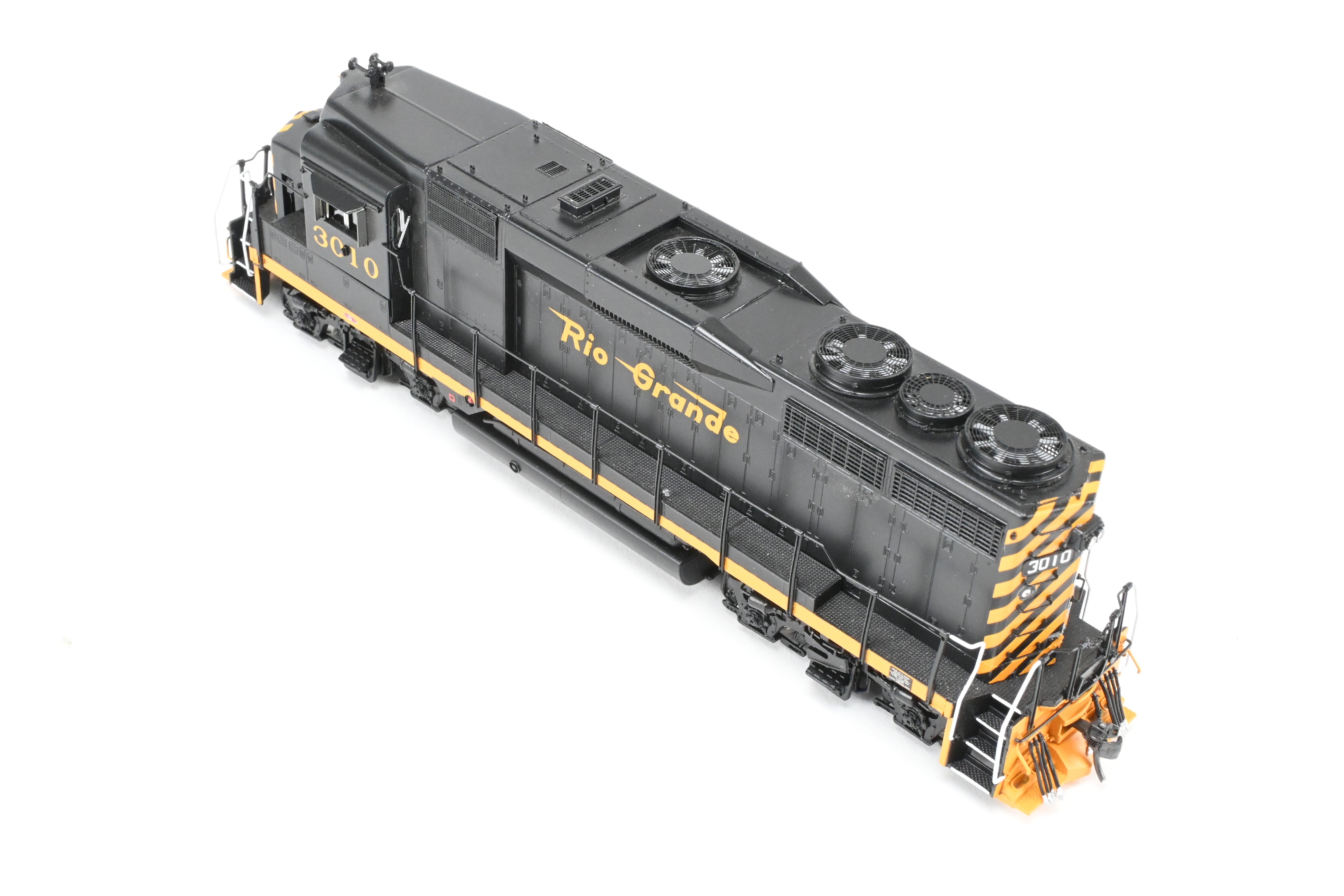 HO Scale Brass D&RGW EMD GP30 FP #3010 Black/Orange Model by Overland with DCC