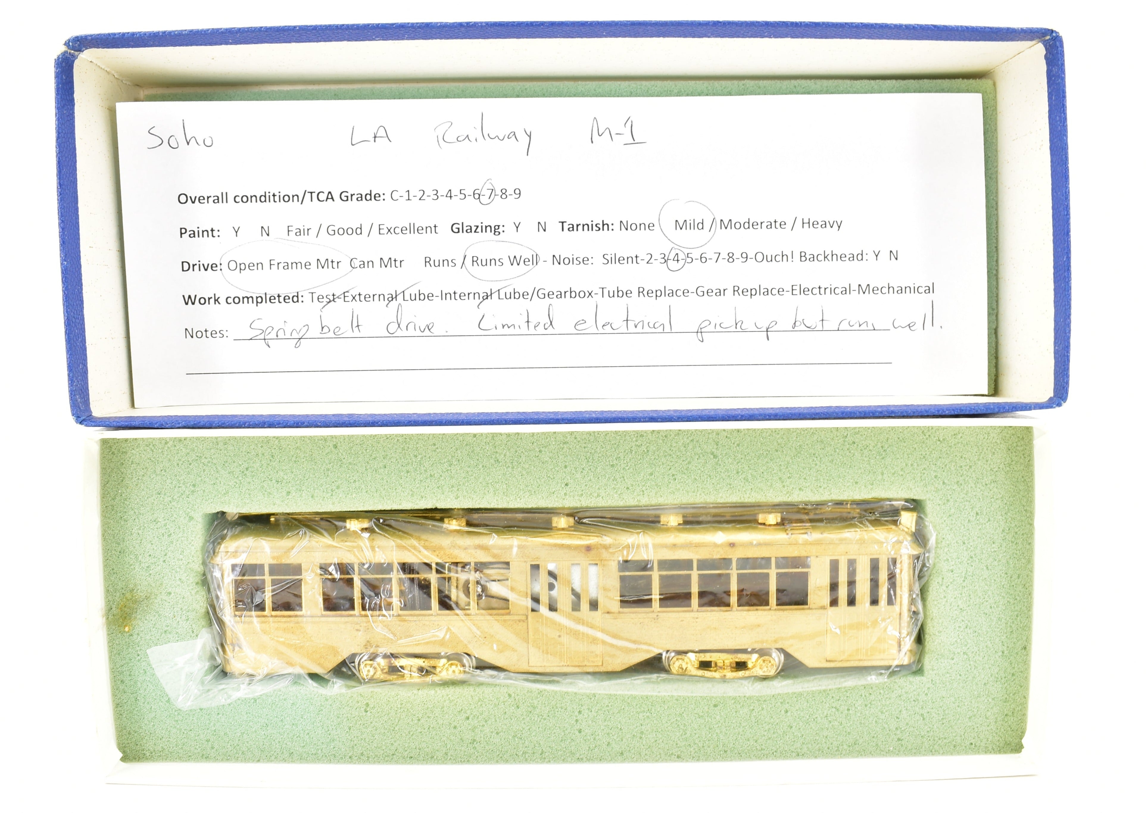 High - Quality HO Scale Brass Los Angeles Railway Type M - 1 Streetcar by S. Soho & Co. LARY