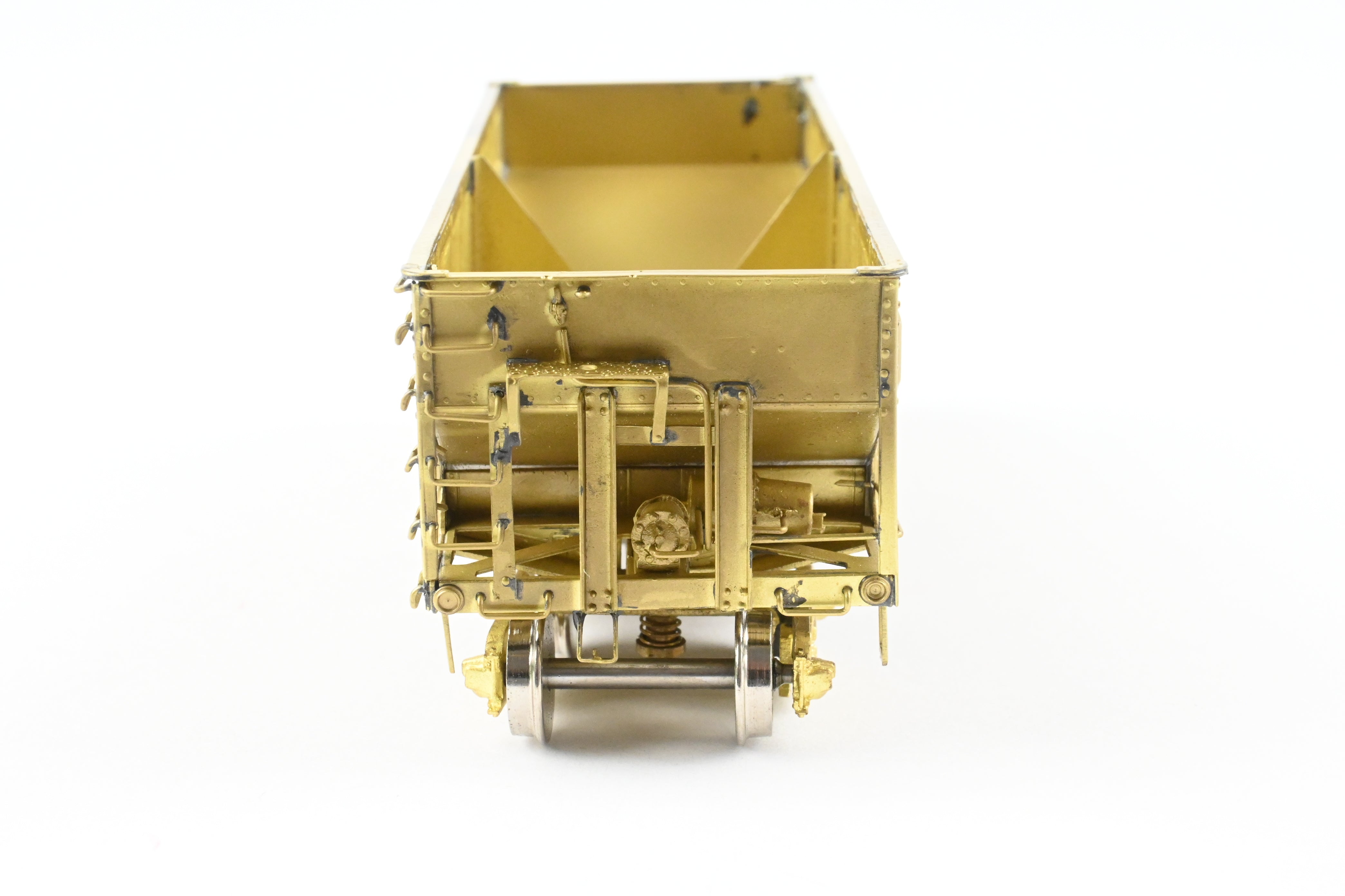HO Scale Brass Model Train - OMI (Overland Models, Inc.) USRA (United States Railway Administration) 2-Bay Hopper Car with Pressed Sides for Various Roads in the United States