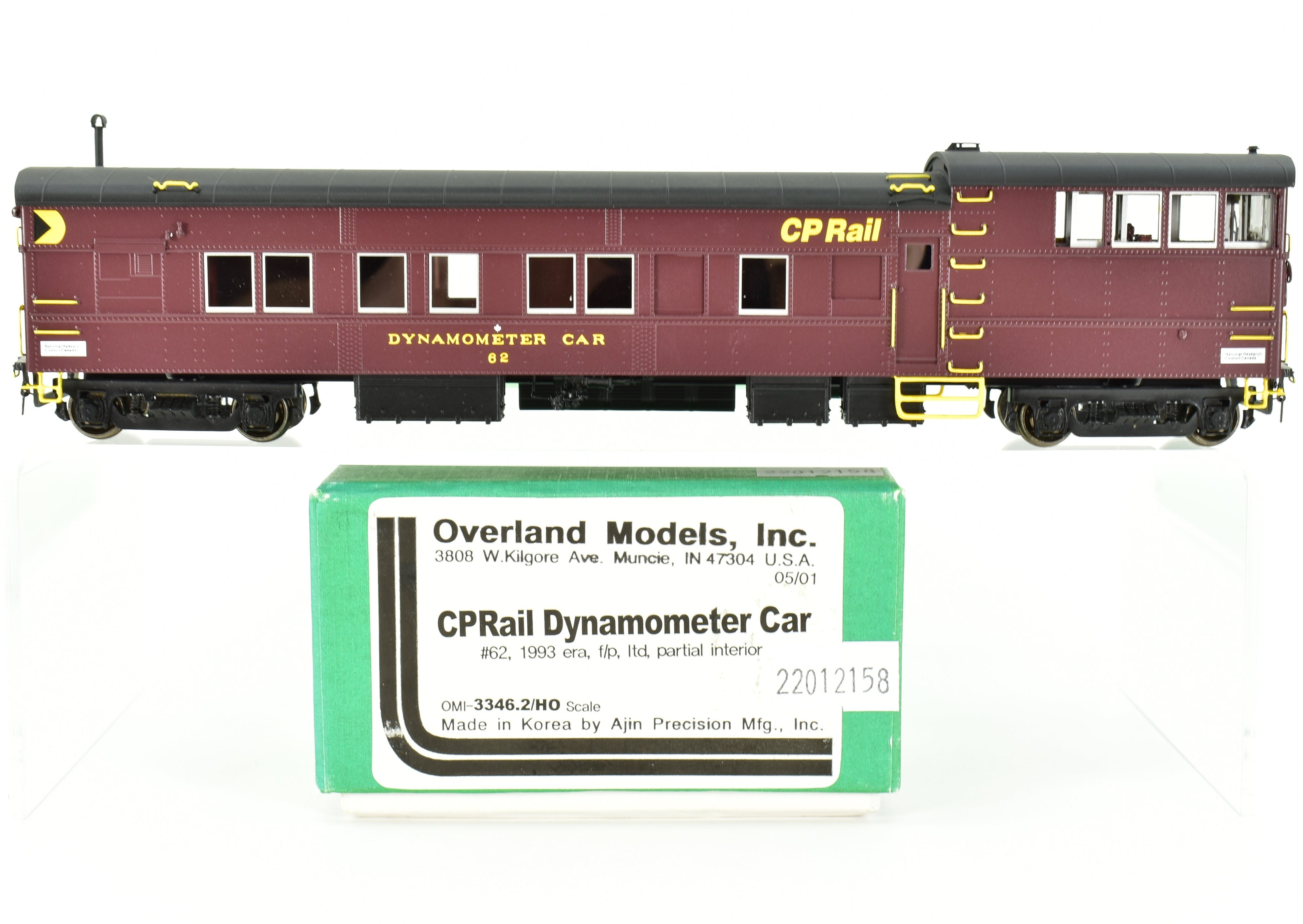 HO Brass OMI Canadian Pacific Rail Dynamometer Car FP 1993 Era Model