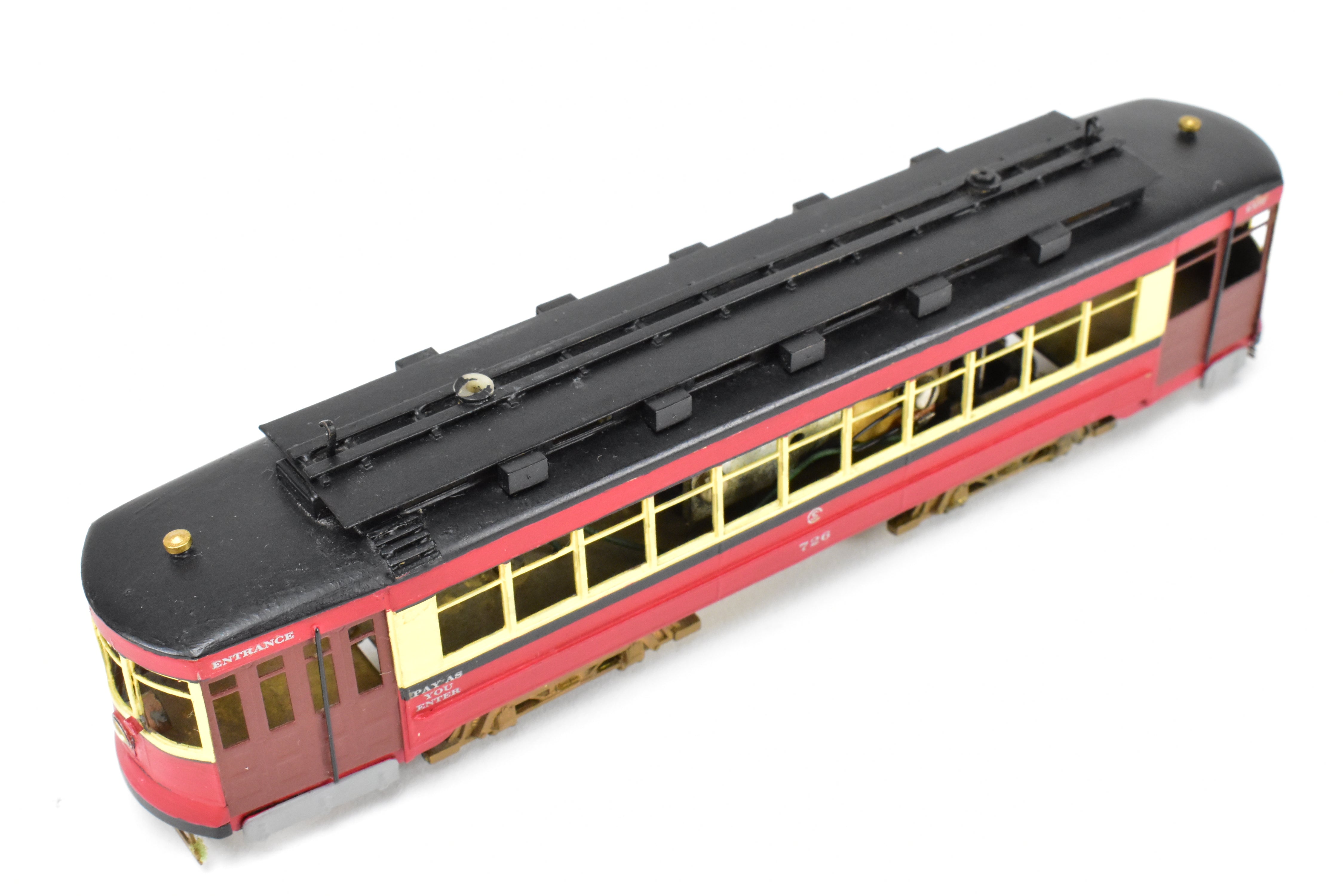 HO Scale Brass Chicago Surface Lines Pullman Car Model - Fairfield Models 343 CSL Custom Painted with Road Number 726