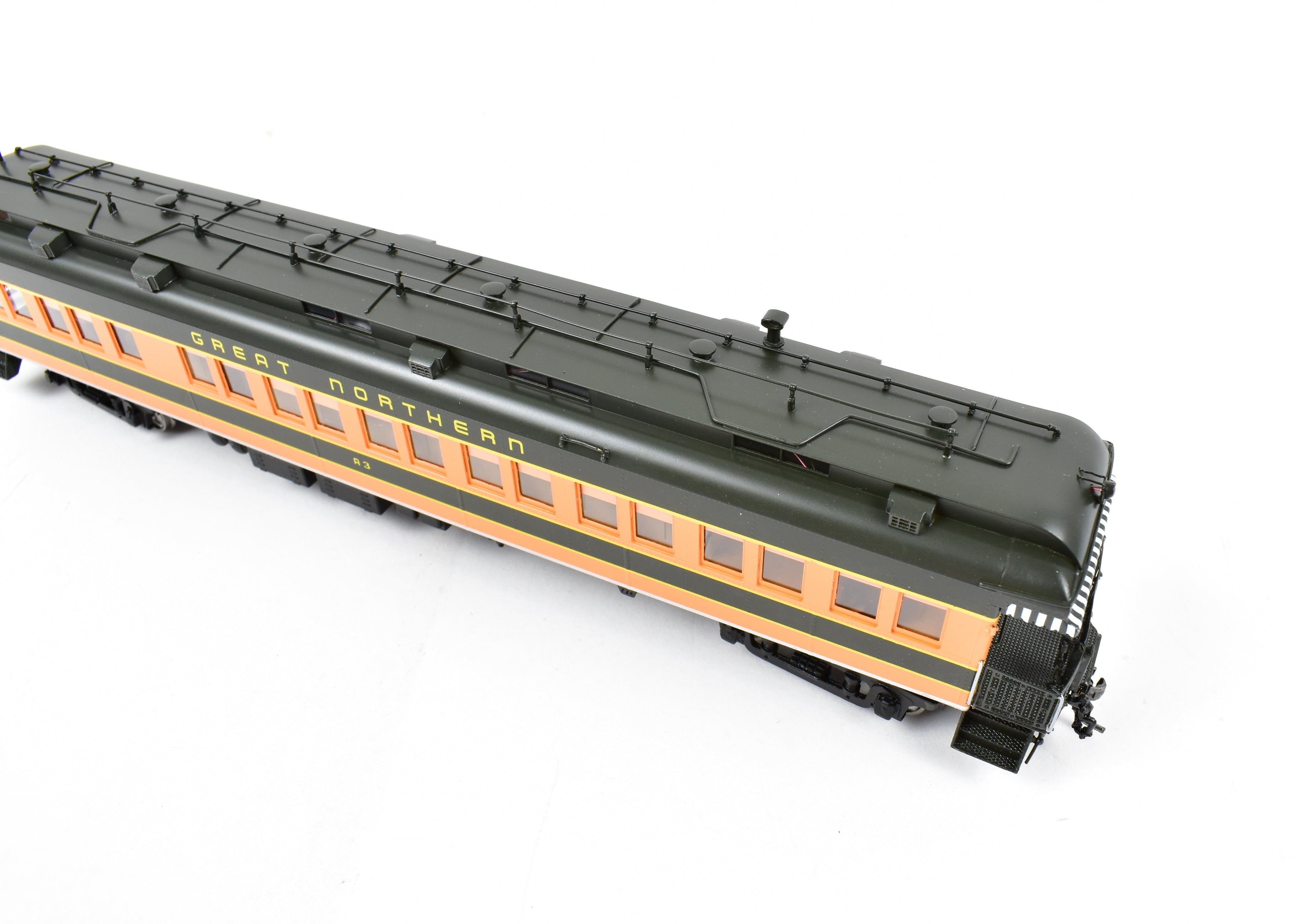 High - Quality HO Scale New Brass Model Train of North Bank Line and Great Northern 2nd A3 Business Car in Empire Builder Design