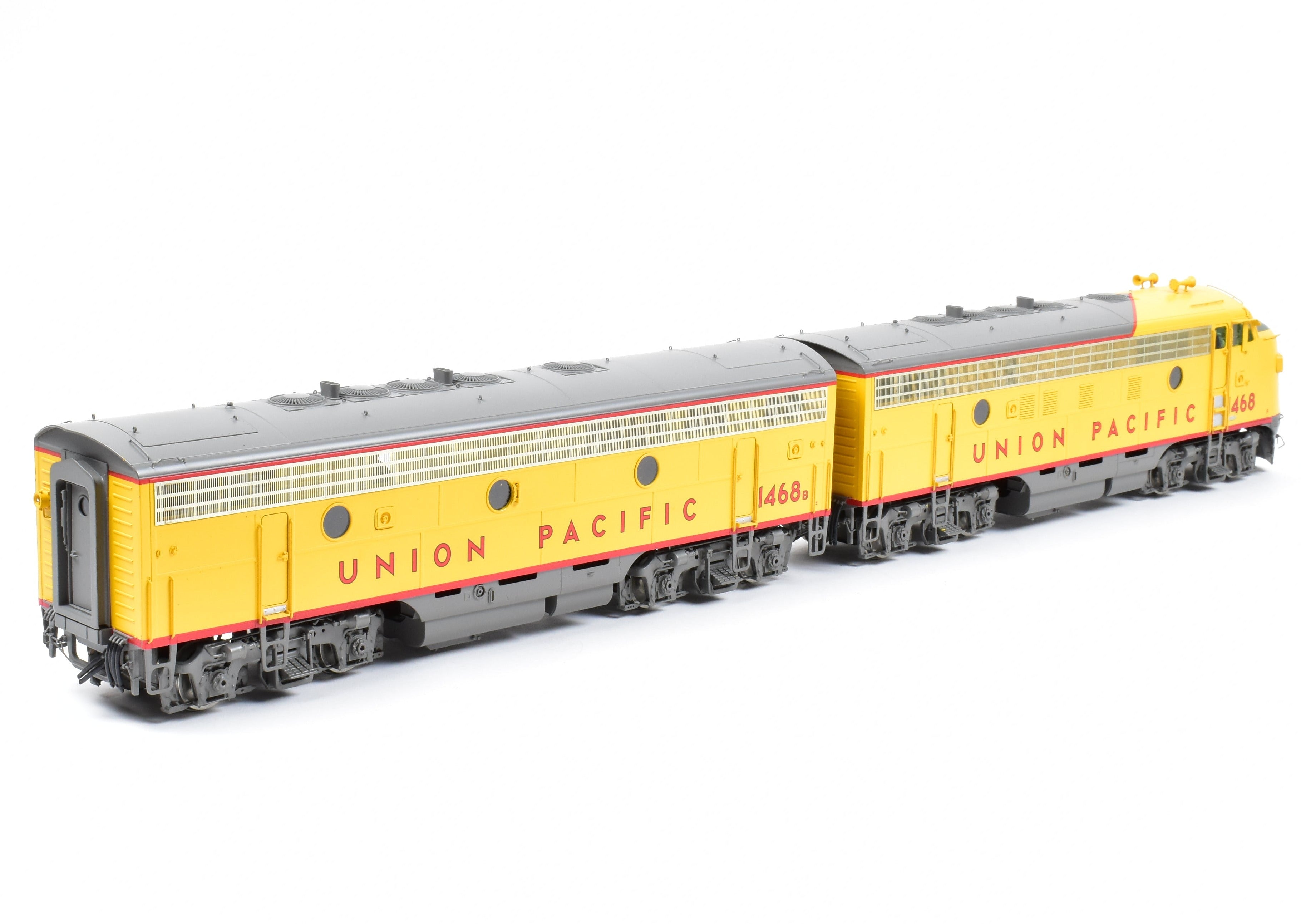 O Scale Brass Key Imports Union Pacific EMD F - 7A/B Locomotive Set with Factory Painting, Model No. 1468 & 1468B