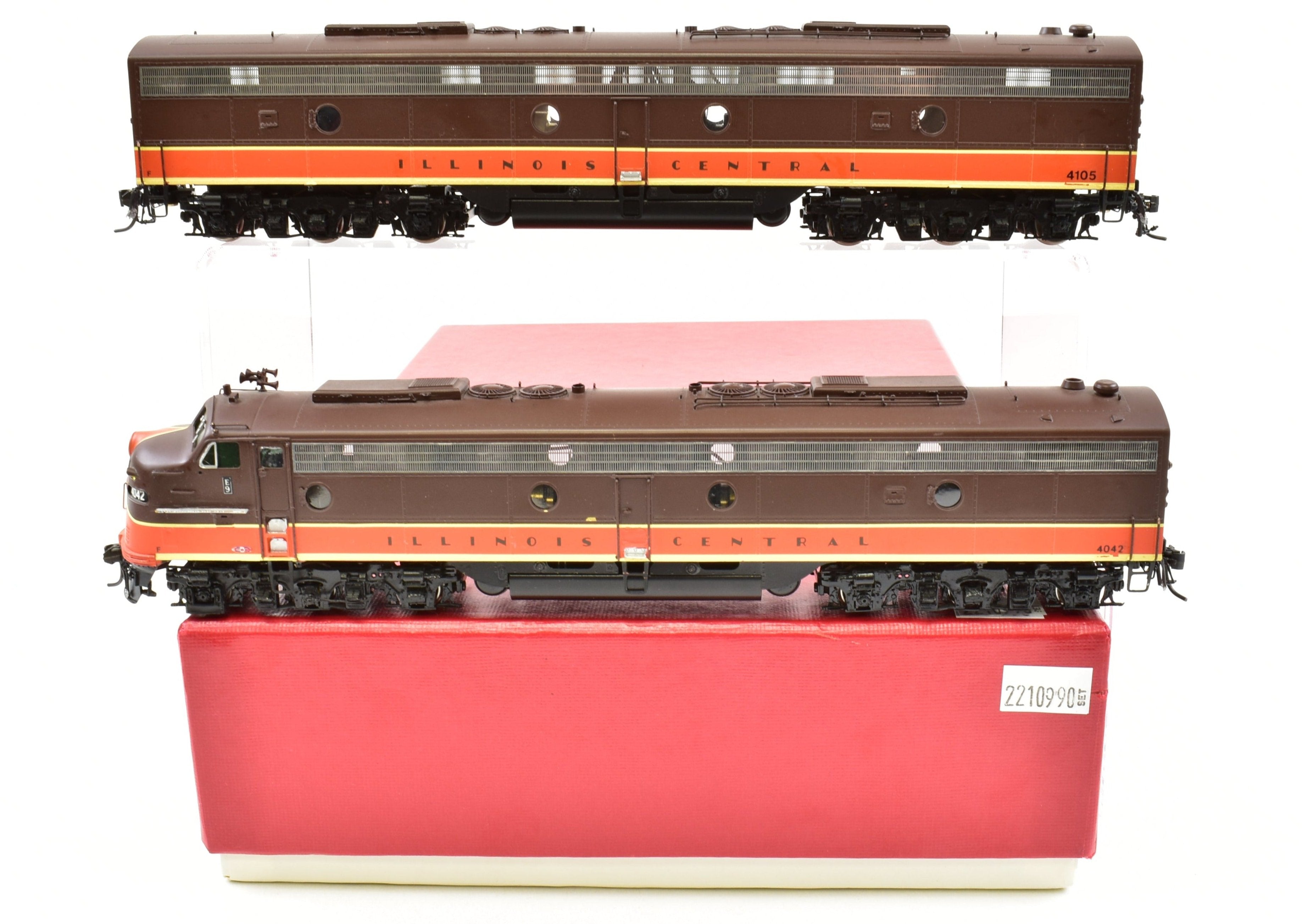 Overland Models IC Illinois Central EMD E9 - A & E8 - B Set, Pro - Painted, ReBoxx
