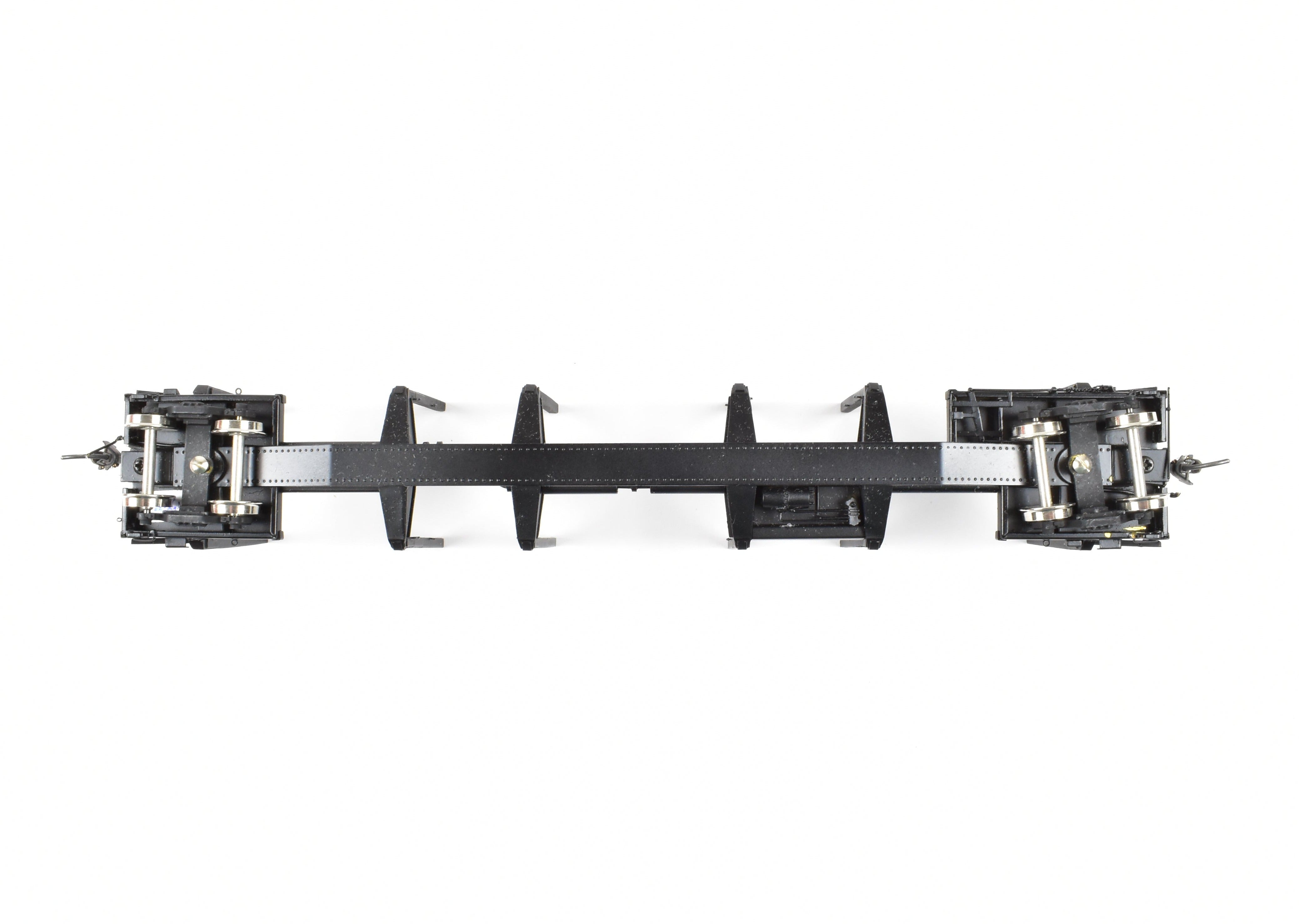HO Brass Precision Scale Co. 100-Ton Black Log Car FP - Various Roads