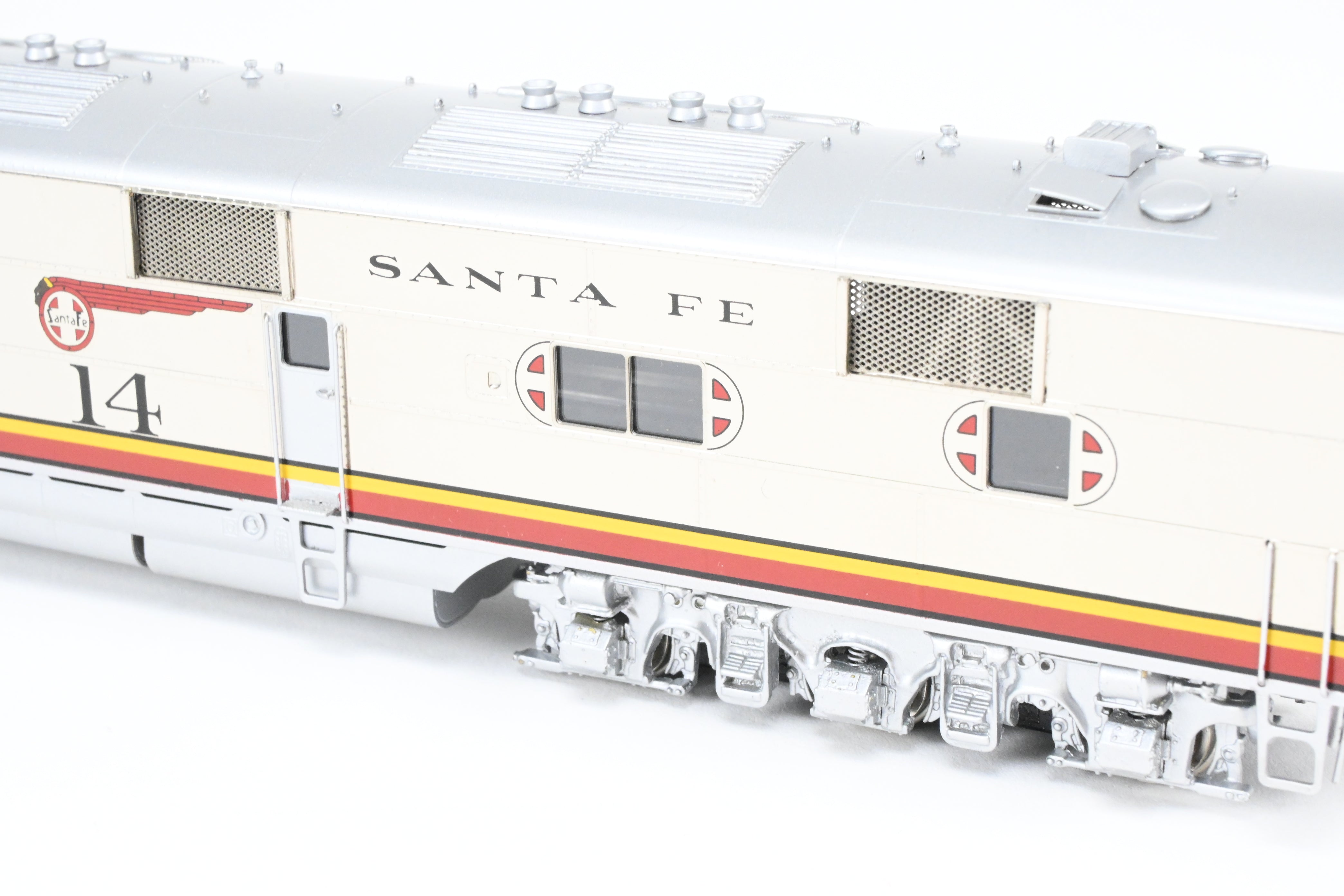 HO Scale Brass Conventional Cylinder - Challenger Imports ATSF - Santa Fe EMD E6 A/B Set with Plating and Painting, No. 14