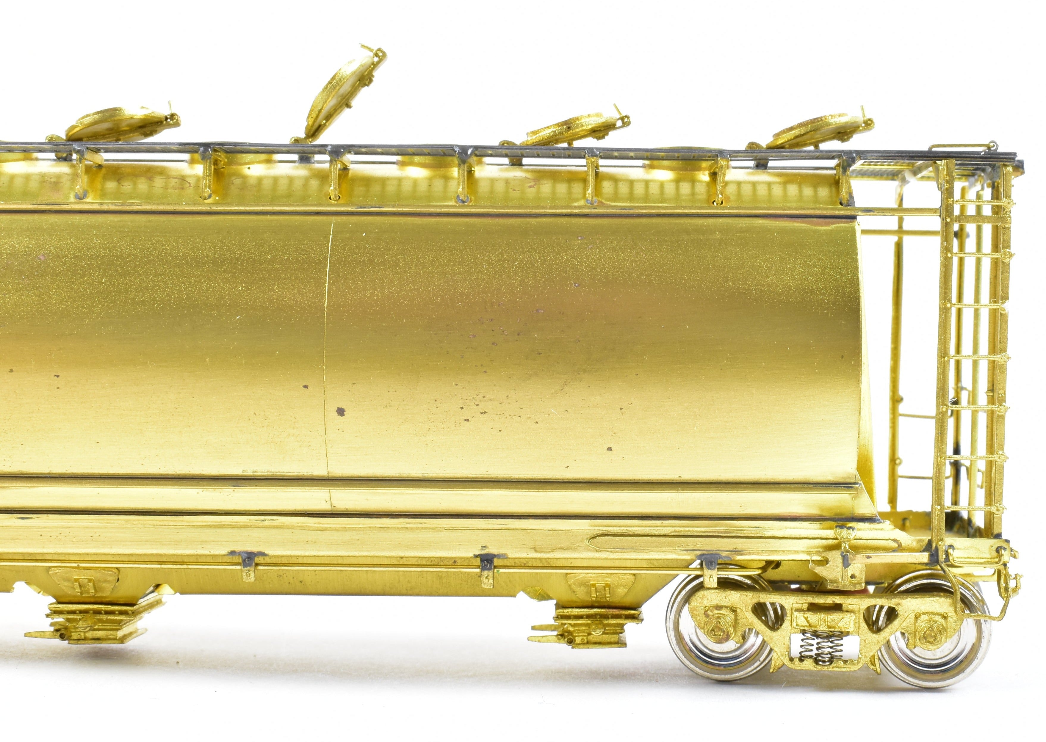 HO Scale Brass Model Train - OMI (Overland Models, Inc.) CB&Q - Burlington Route ACF Cylindrical Covered Hopper for Model Railroad Enthusiasts
