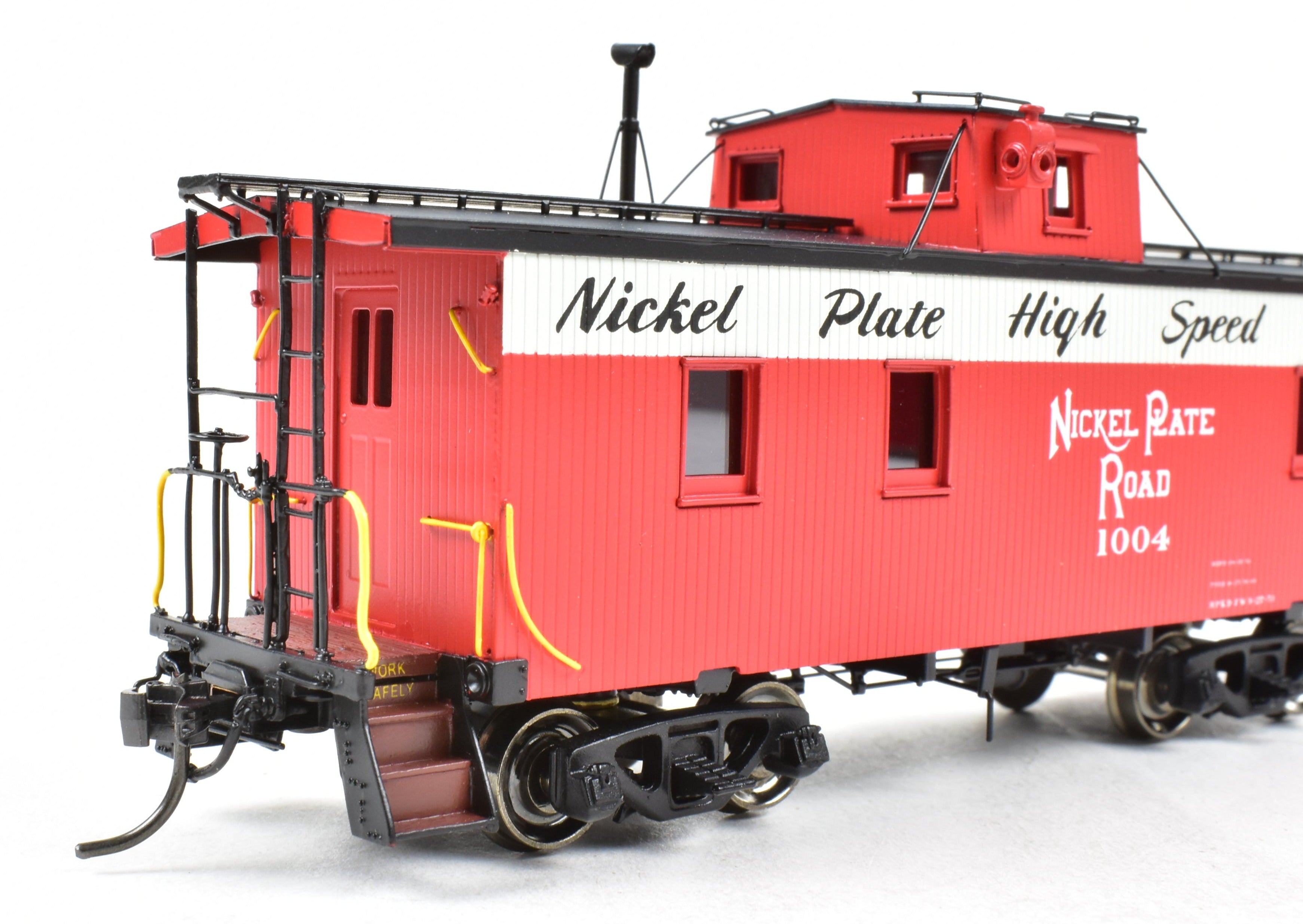 HO Scale Brass Division Point Nickel Plate Road 1000 Series 30-Foot Wood Caboose Model FP No. 1004 from New York City and St. Louis