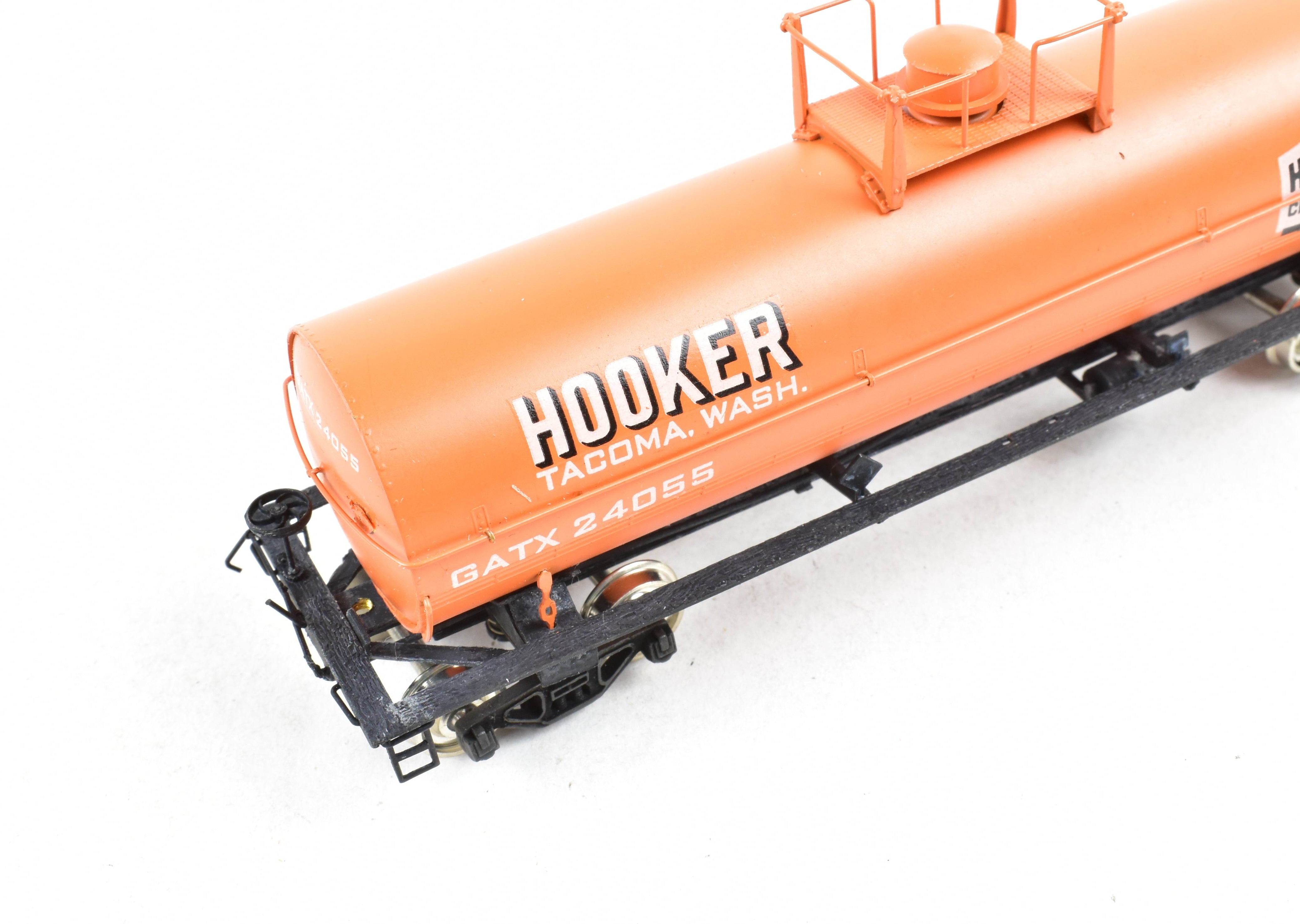 HO Brass PSC Precision 11,141 Gallon Orange Hooker Chemicals Tank Car