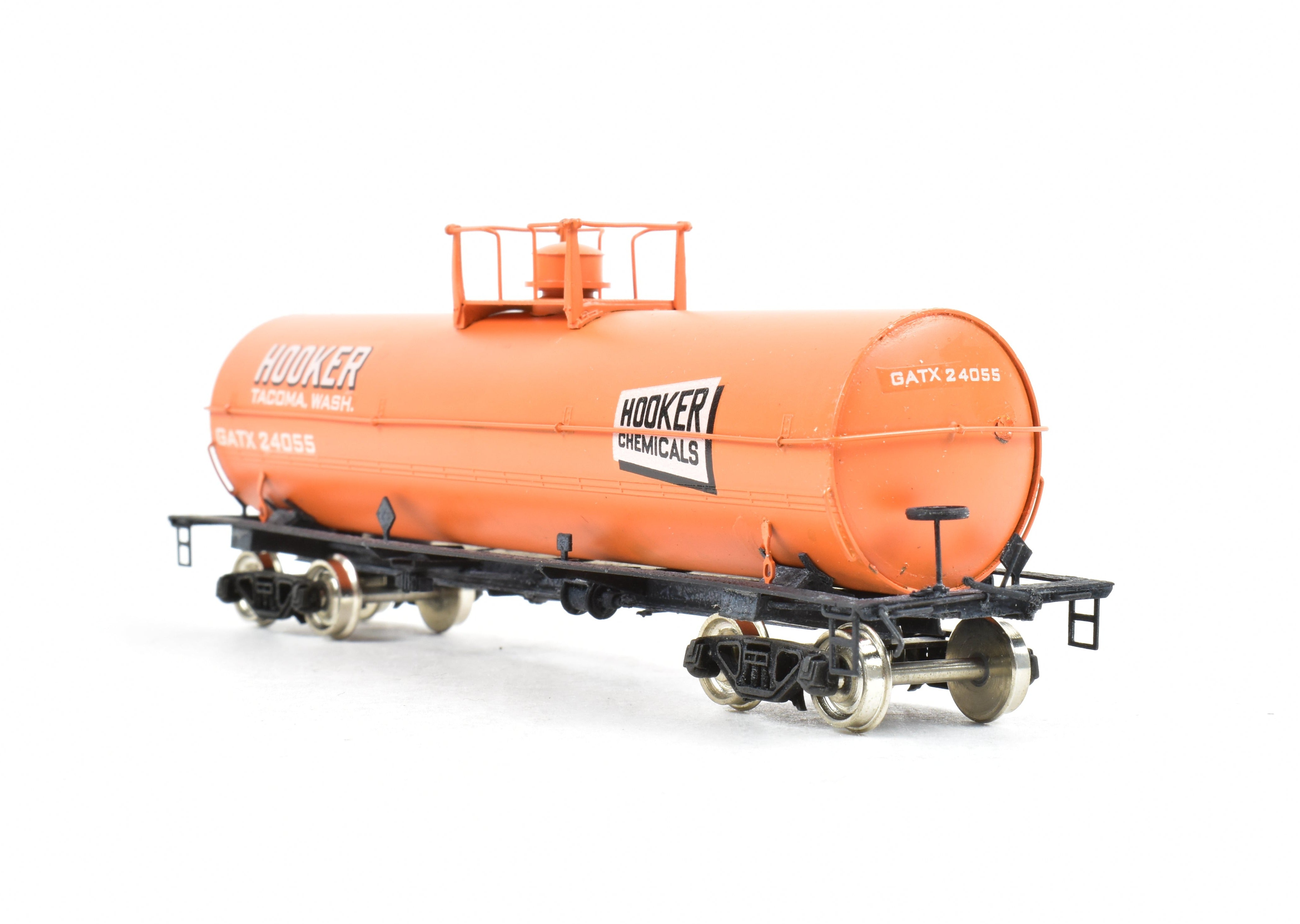 HO Brass PSC Precision 11,141 Gallon Orange Hooker Chemicals Tank Car
