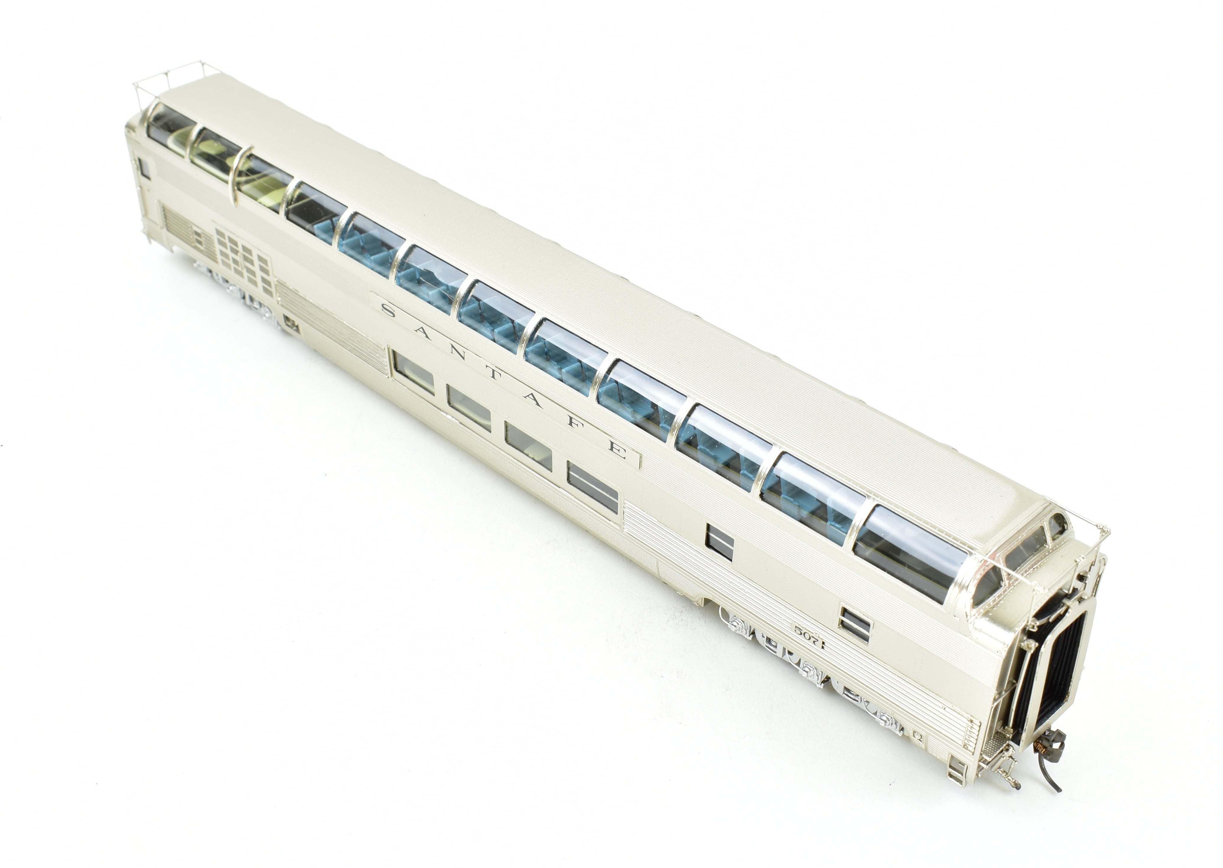 HO Scale Brass Precision Scale Co. ATSF - Santa Fe Dome Lounge Model Train Car Factory Painted #507