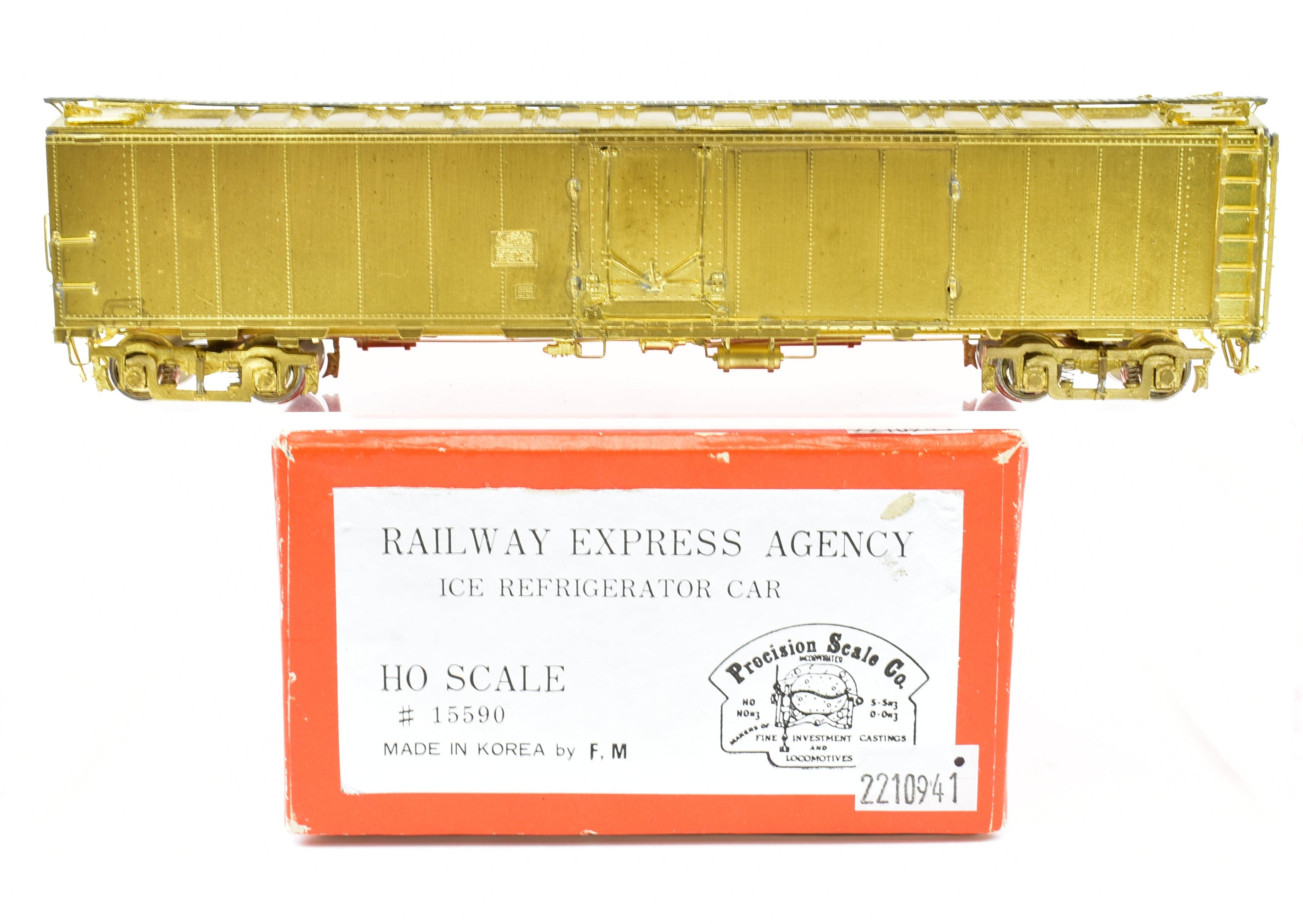 HO Scale Brass Precision Scale Co. (PSC) Railway Express Agency (REA) Ice Refrigerator Car Model