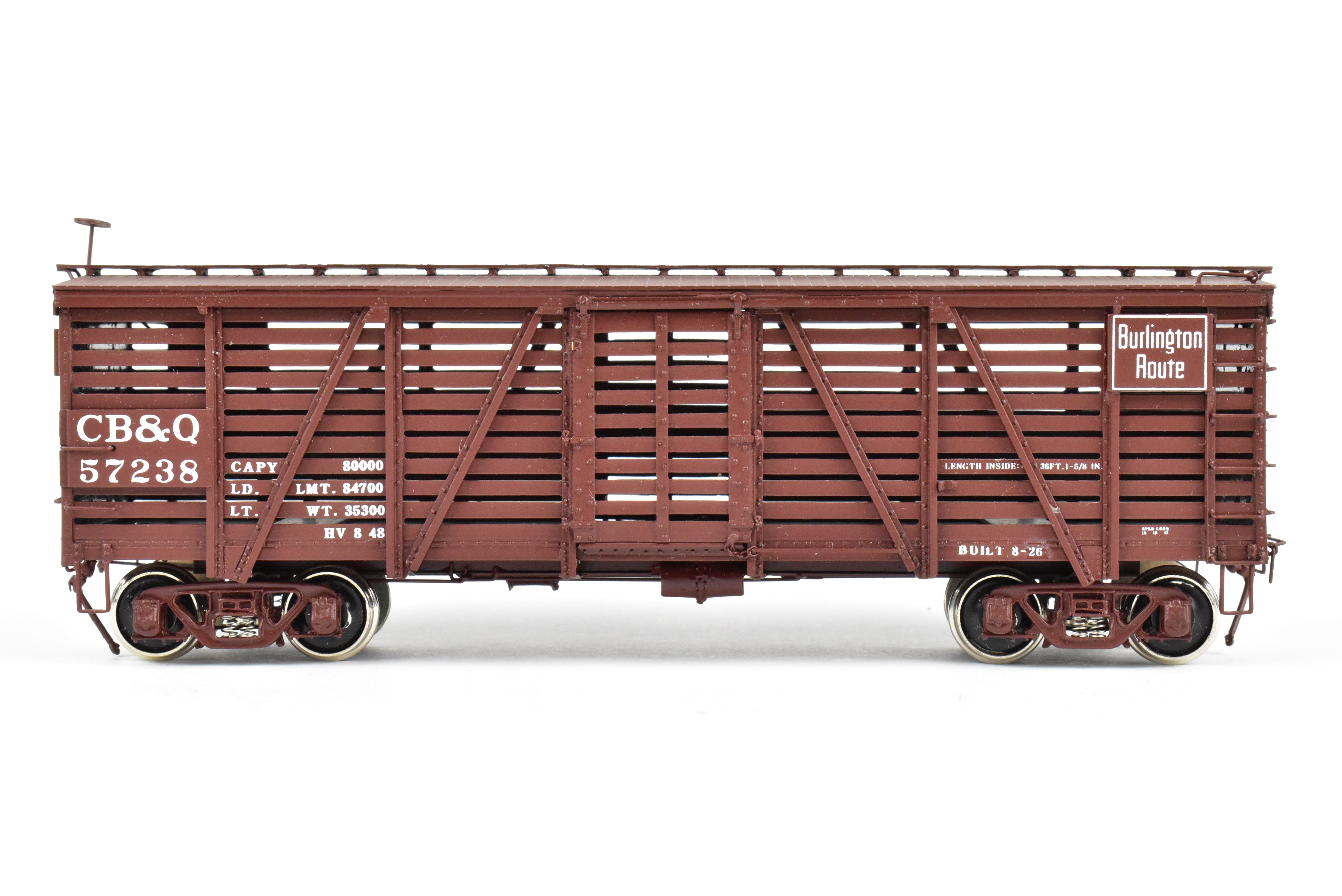 HO Brass CIL Challenger Imports CB&Q Burlington Route SM - 16 36' Stock Car #57238
