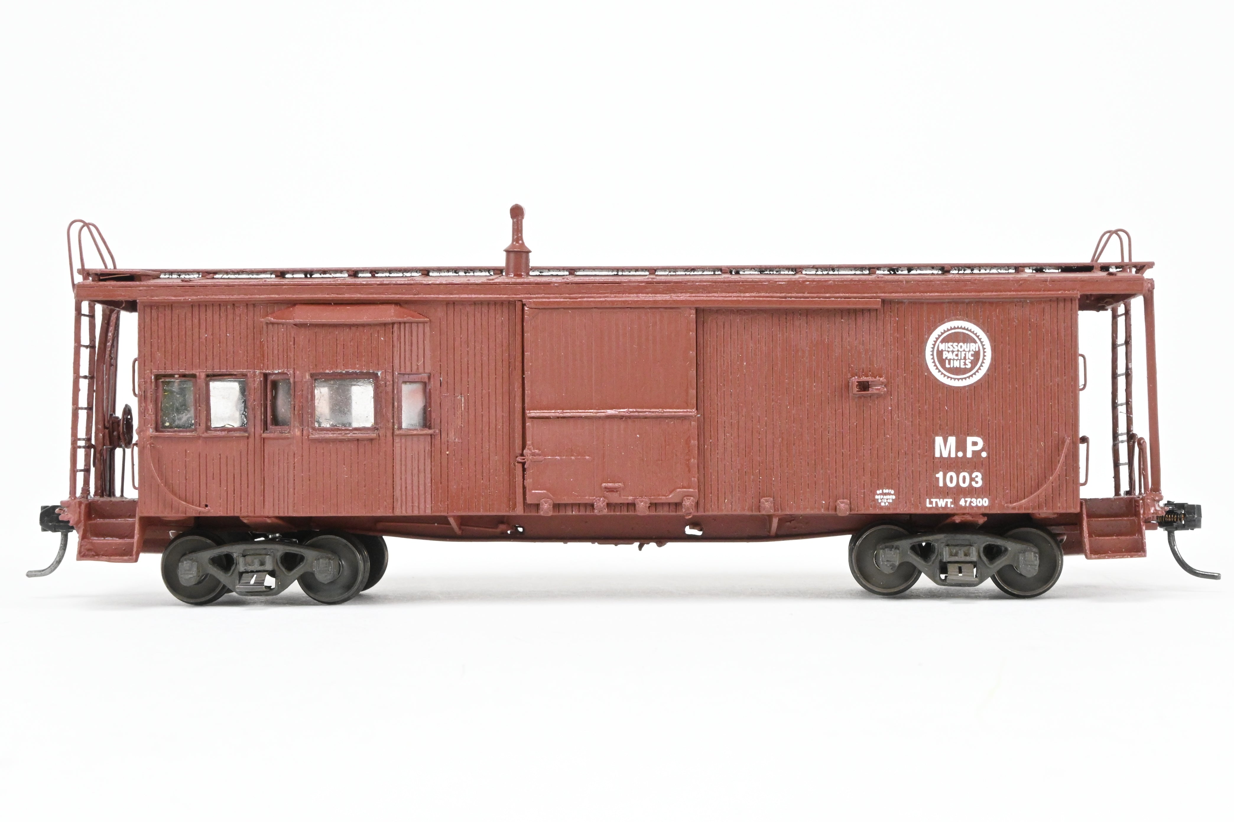 HO Scale Wood Missouri Pacific Bay Window Caboose Scratch Built by Joe G. Collias in REBOXX