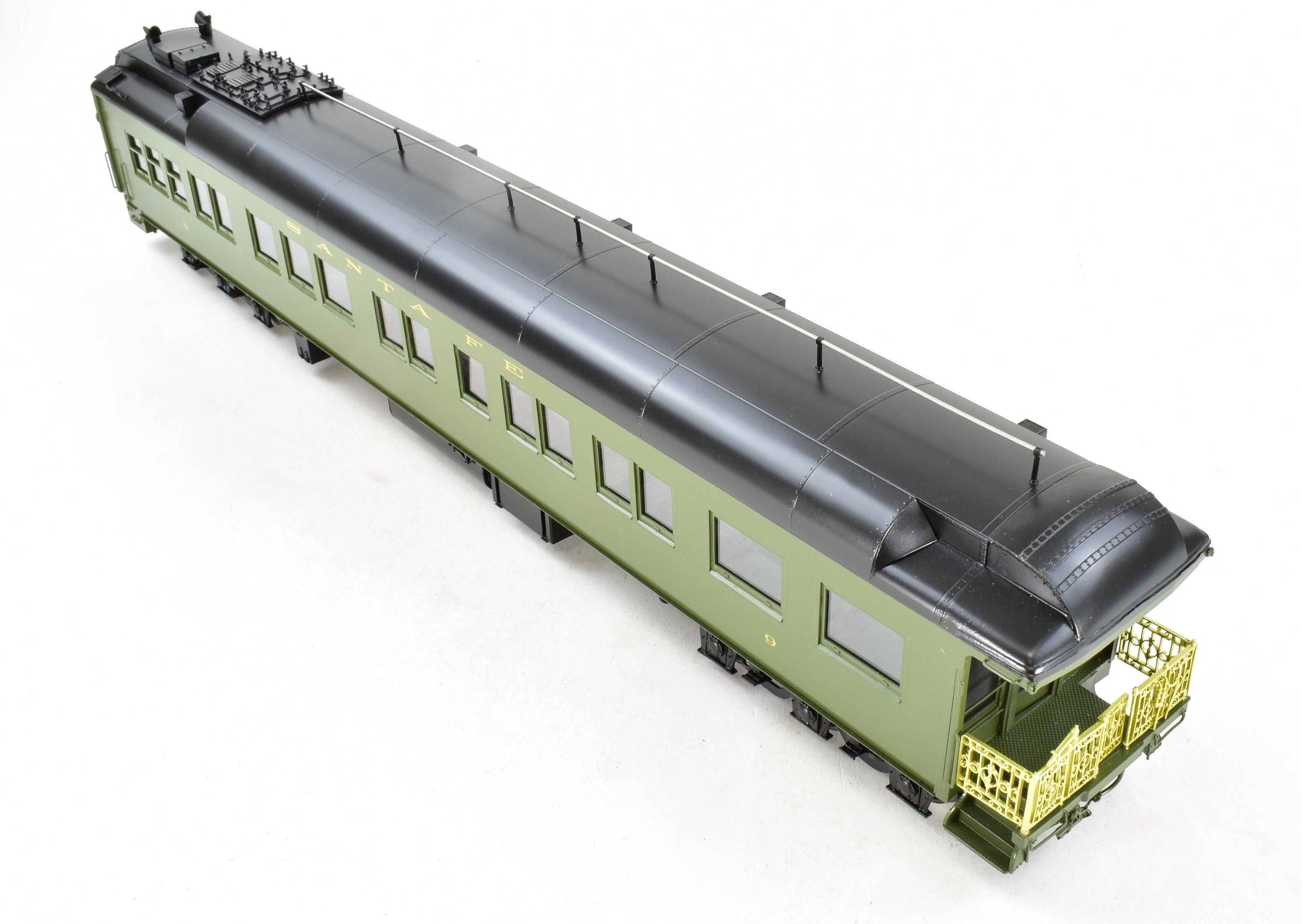 O Scale 1:48 Pecos River Brass ATSF - Santa Fe Heavyweight #9 Factory-Painted Business Car
