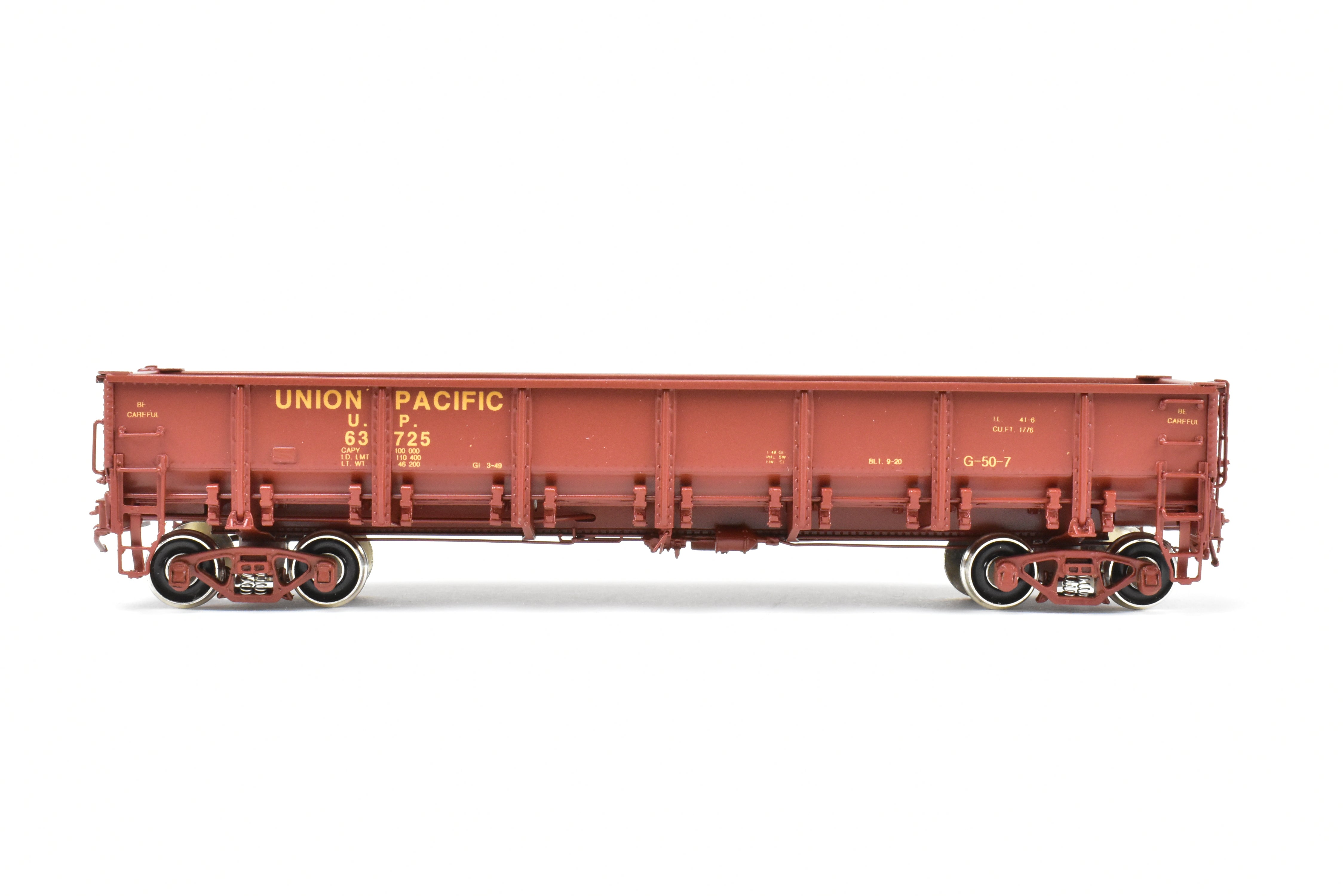 HO Brass CIL - Challenger Imports UP G50 - 7 Drop Bottom Gondola V2 (Rivet Sides) #63725