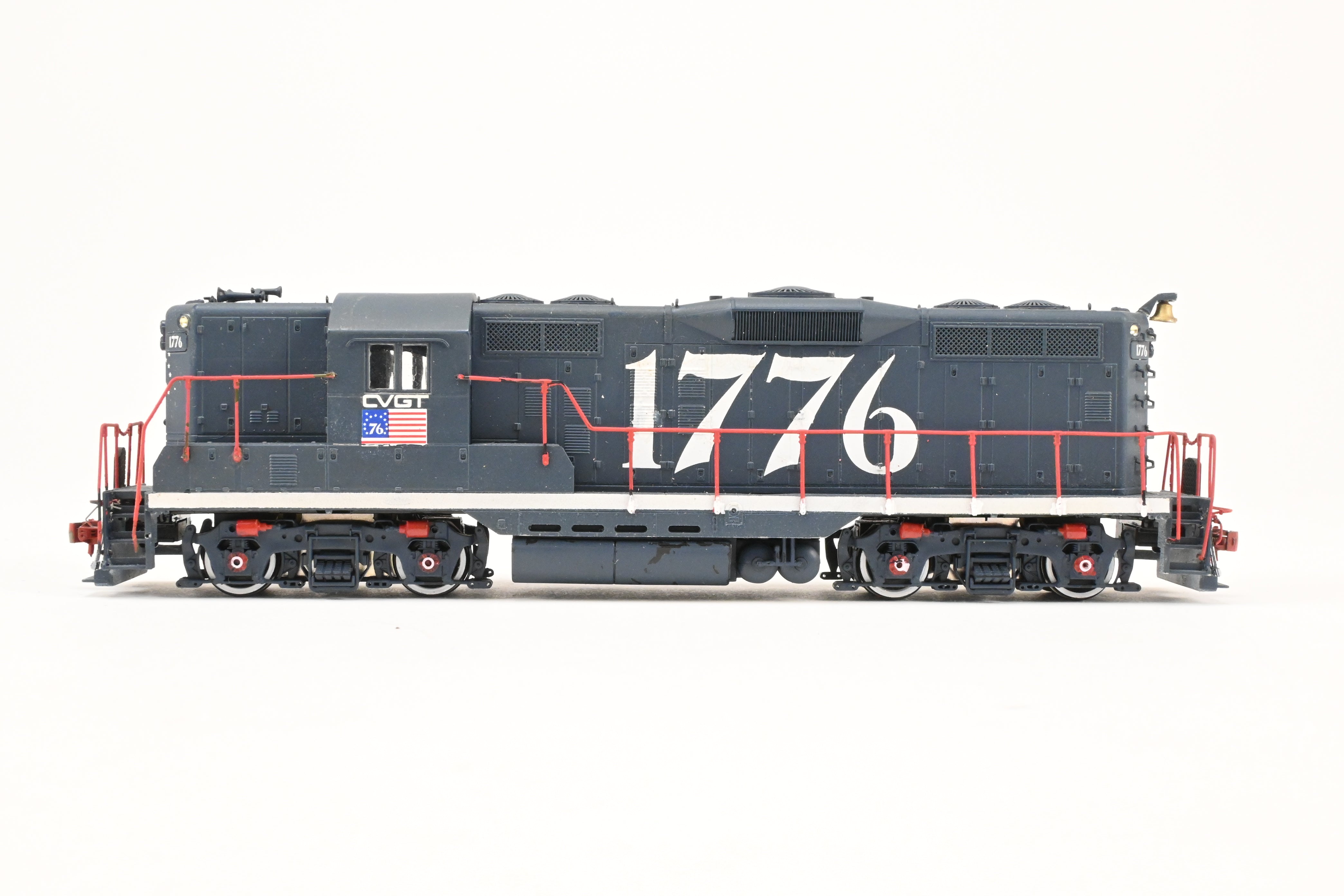 HO Scale Life-Like Proto 2000 EMD GP9 Locomotive Custom Painted in Central Vermont or Grand Trunk Western Bi - Centennial Scheme #1776 with Tsunami DCC and Sound Function