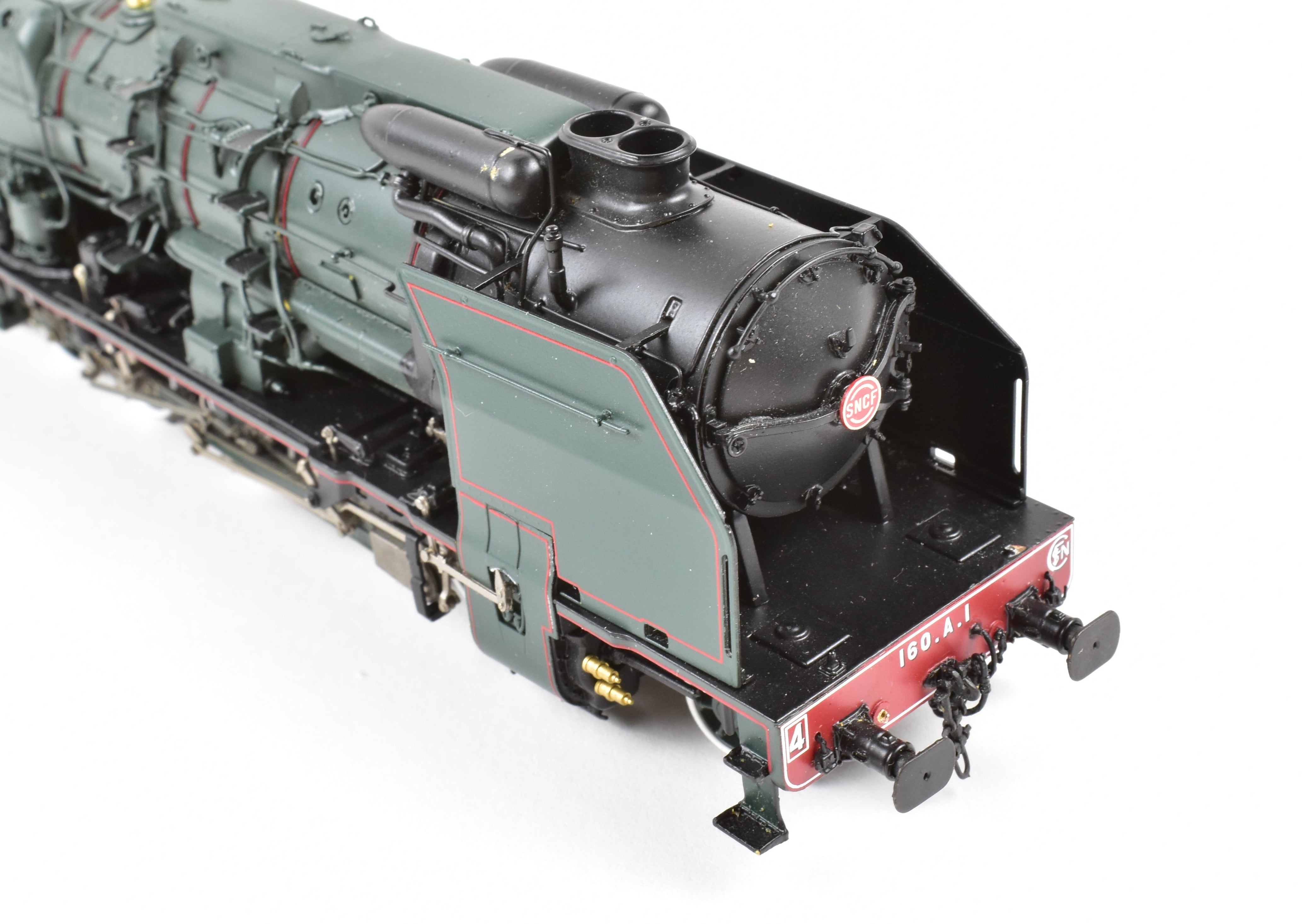 HO Scale Brass Micro - Metakit SNCF 2 - 12 - 0 Heavy Freight 160 - A FP Green Model