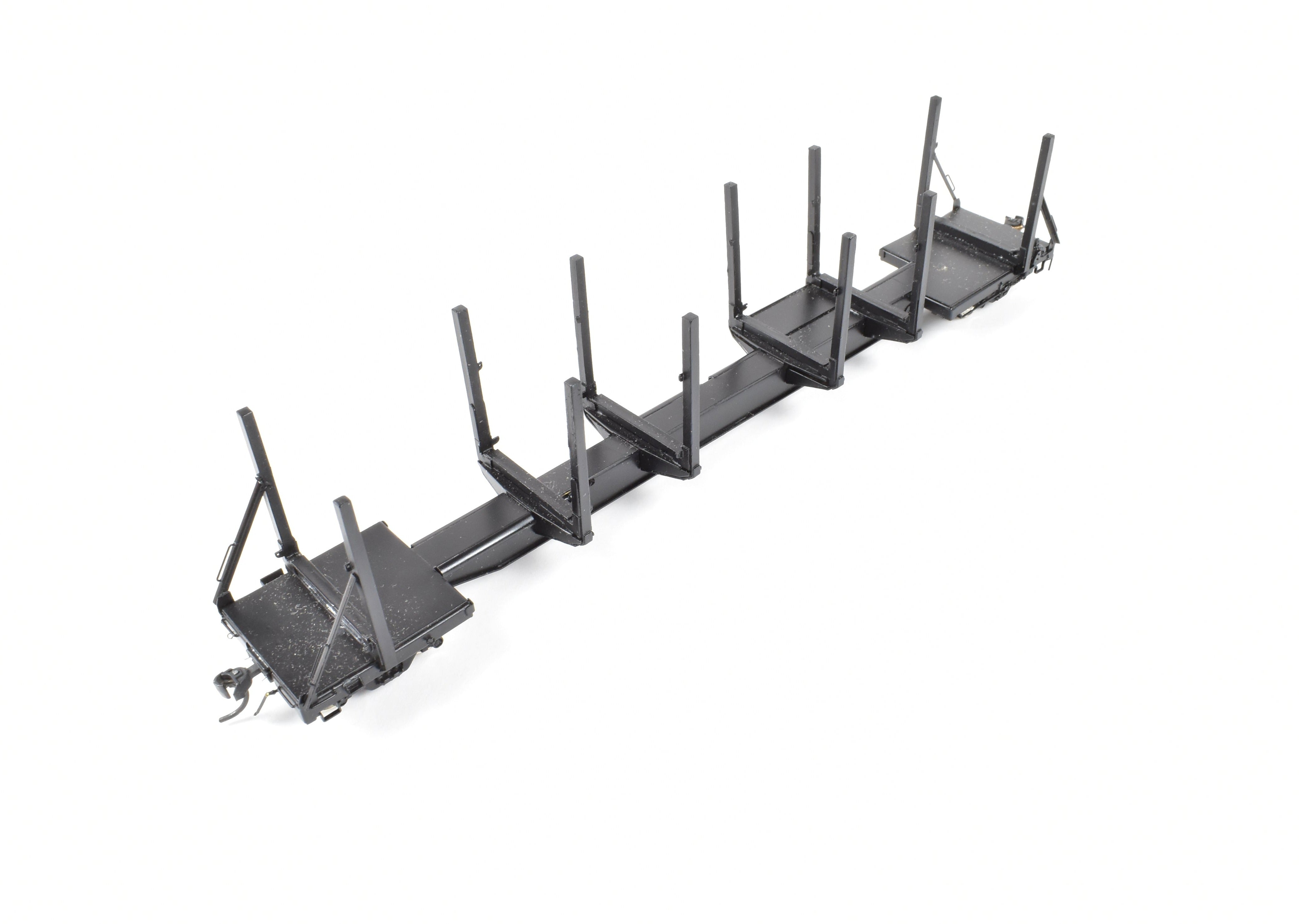 HO Brass Precision Scale Co. 100-Ton Black Log Car FP - Various Roads