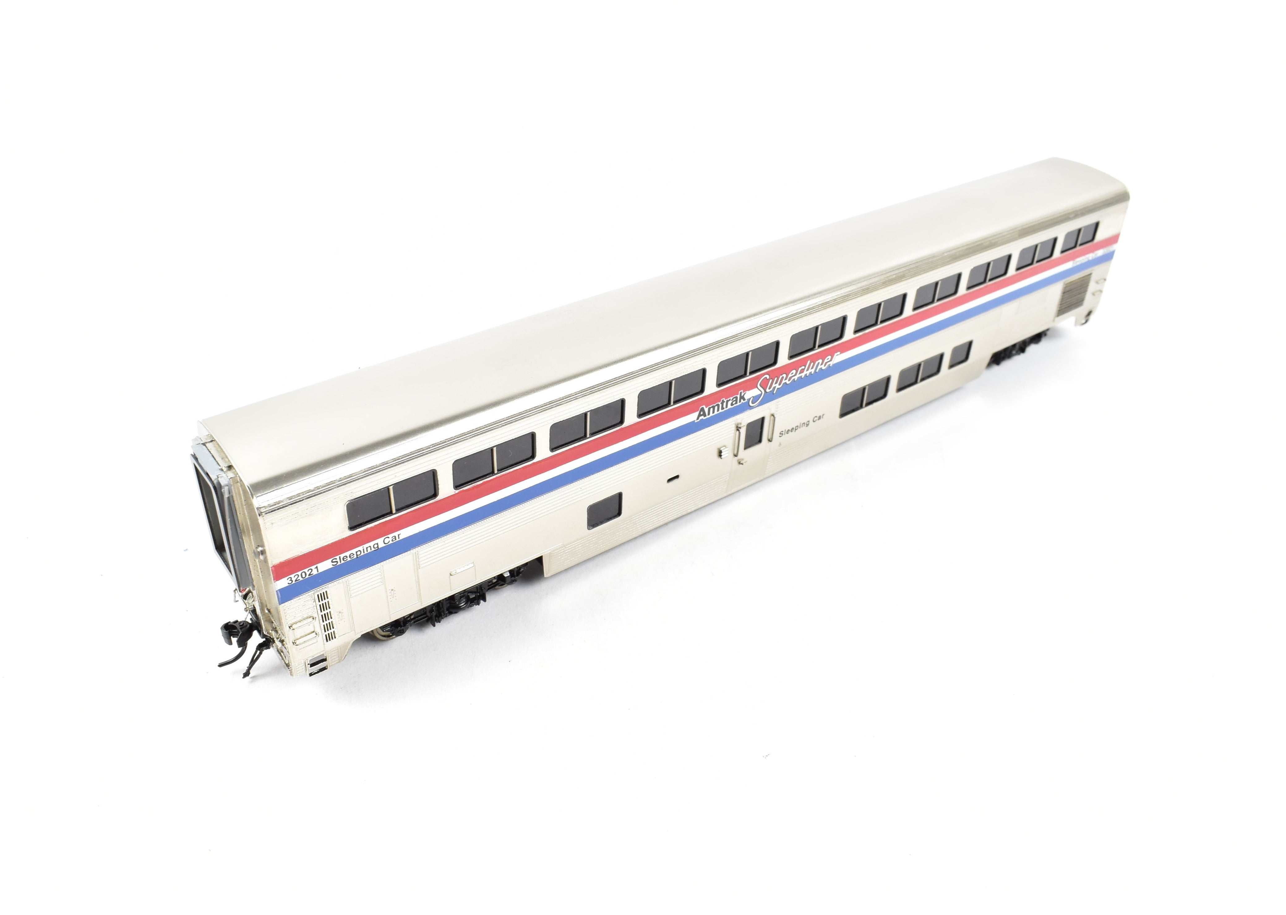 HO Scale Brass Amtrak Phase III Superliner Sleeping Car Model F/P #32021 by Overland Models, Inc. - A Collectible Train Replica