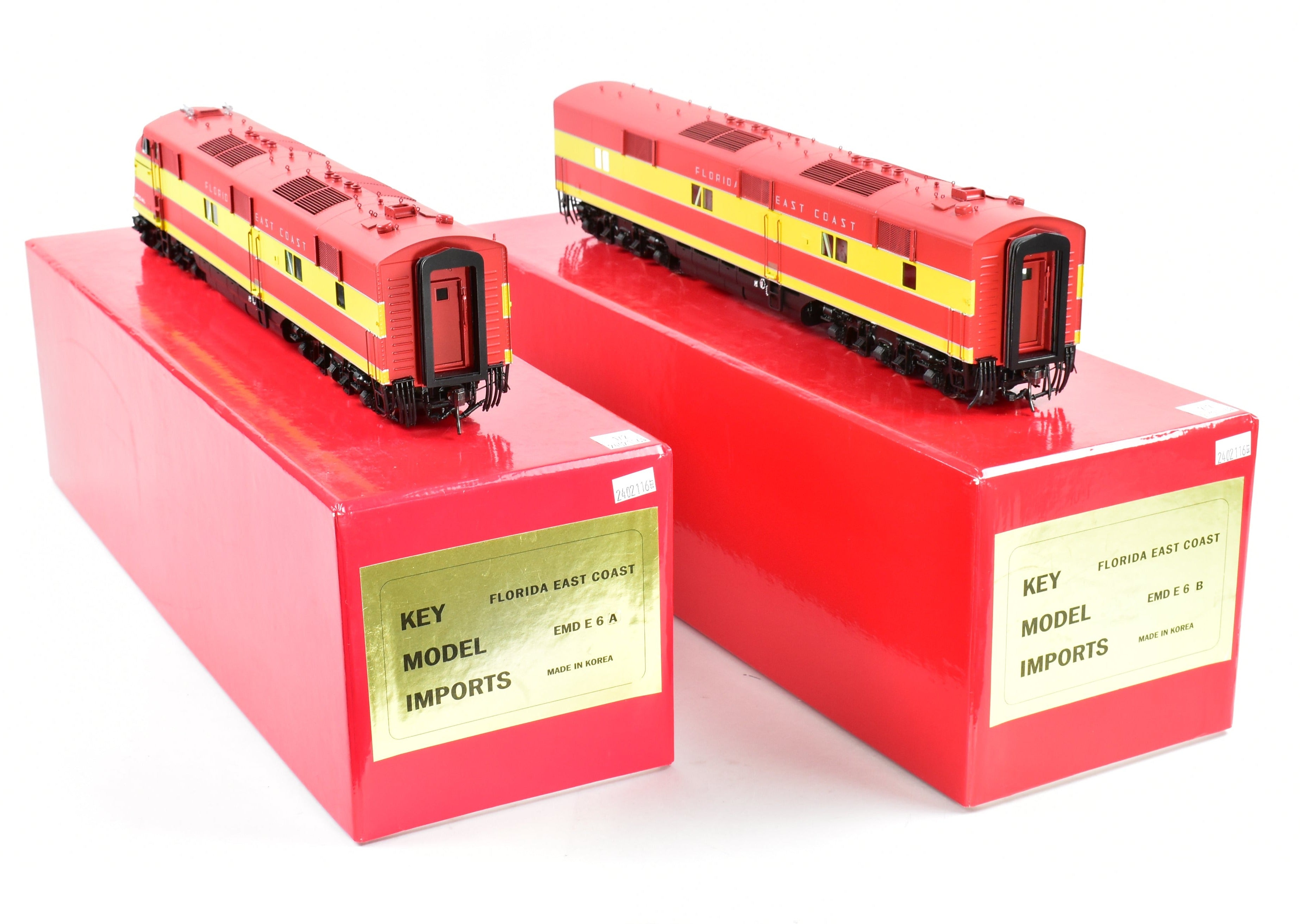 O Scale Brass Key Model Imports FEC EMD E6A/B Set No. 1005-A&B Factory Painted