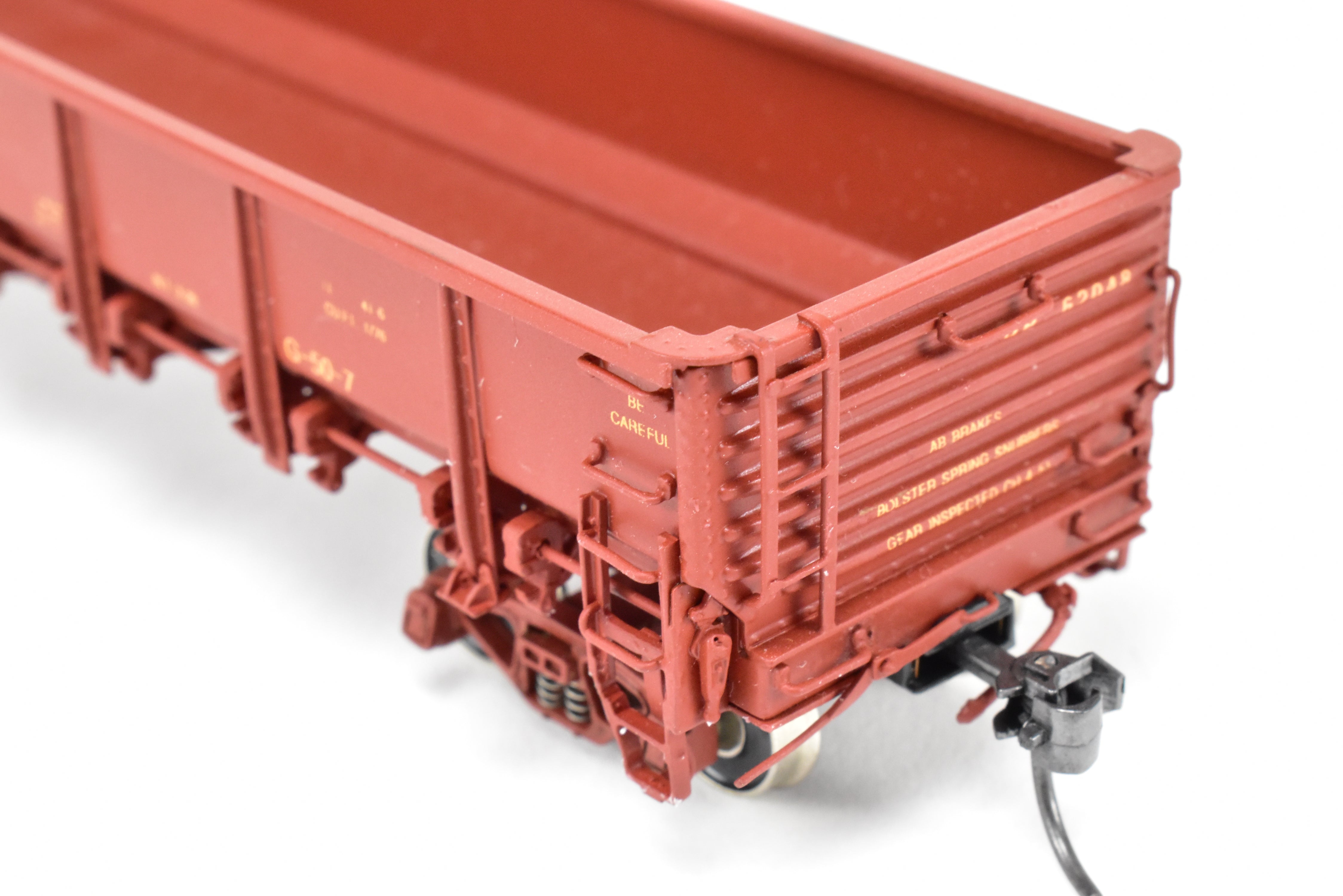 HO Scale Brass Gondola Model - Challenger Imports Union Pacific Class G50 - 7 Drop Bottom Gondola Version 1 with Single Side Sheets, Factory - Painted and Numbered FP #62048