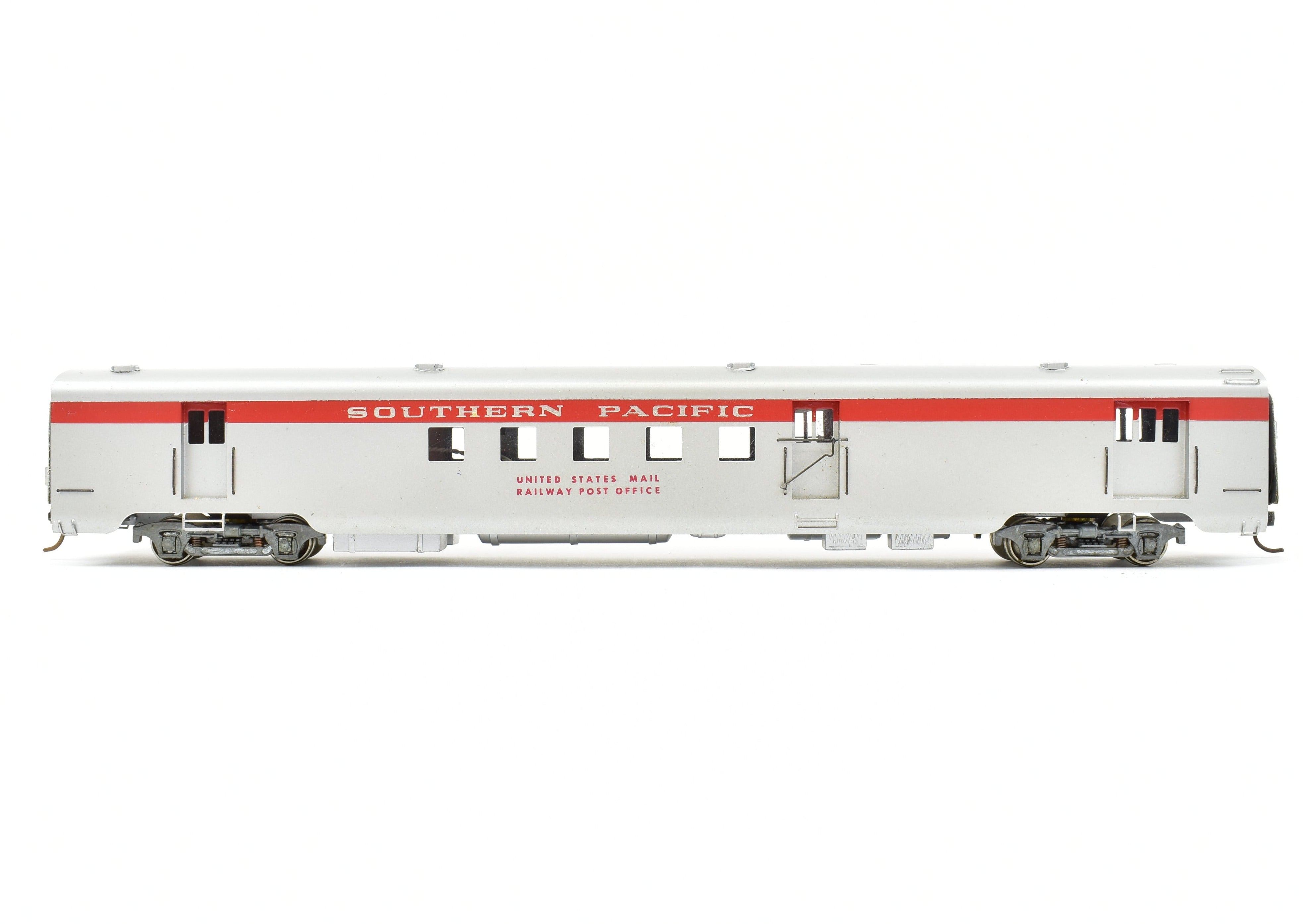 HO Scale Brass Balboa SP - Southern Pacific Postal Baggage RPO Model Train Car with Factory Painted Aluminum Finish