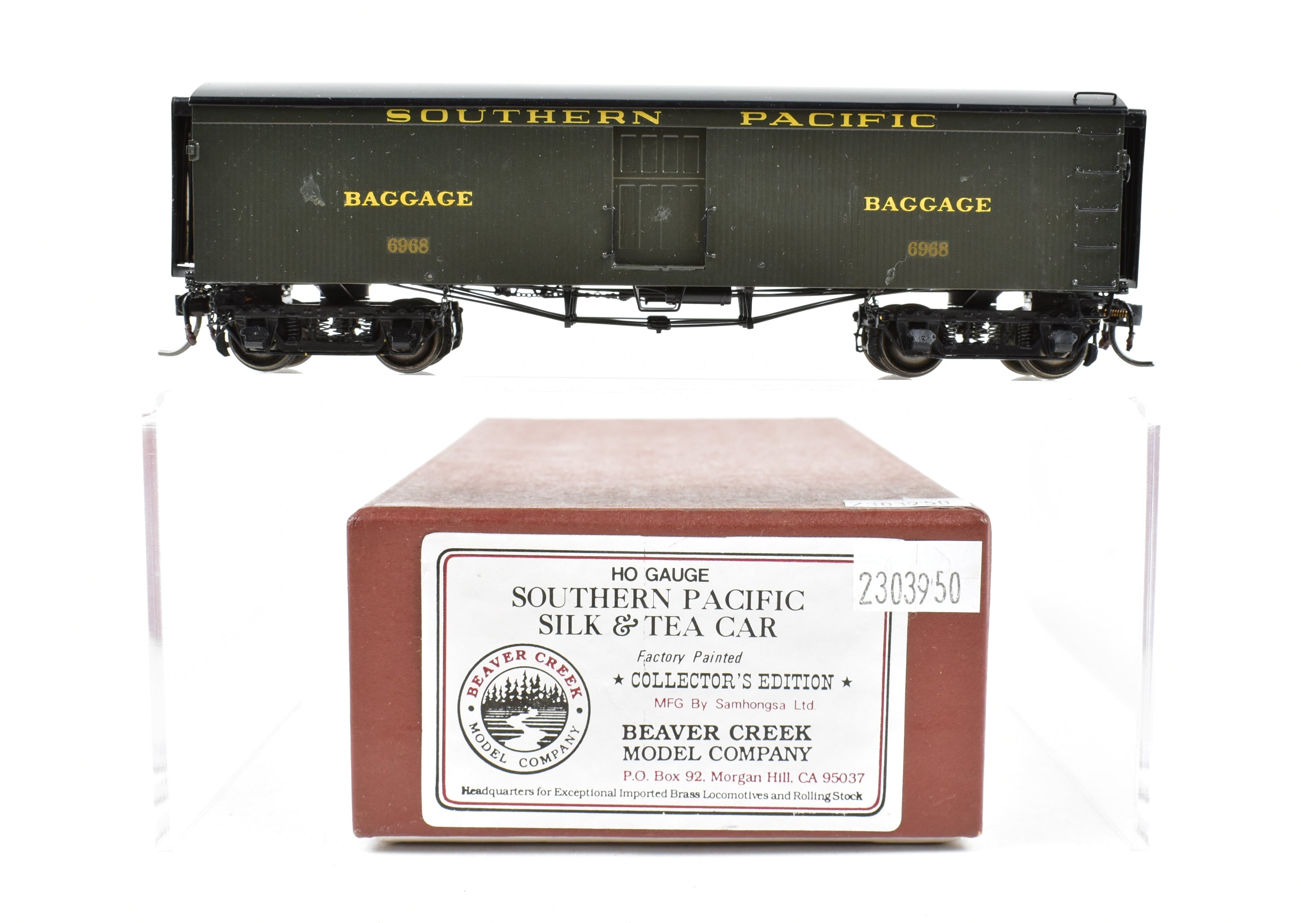 HO Scale Brass Southern Pacific Silk and Tea Car FP No. 6968 by Beaver Creek